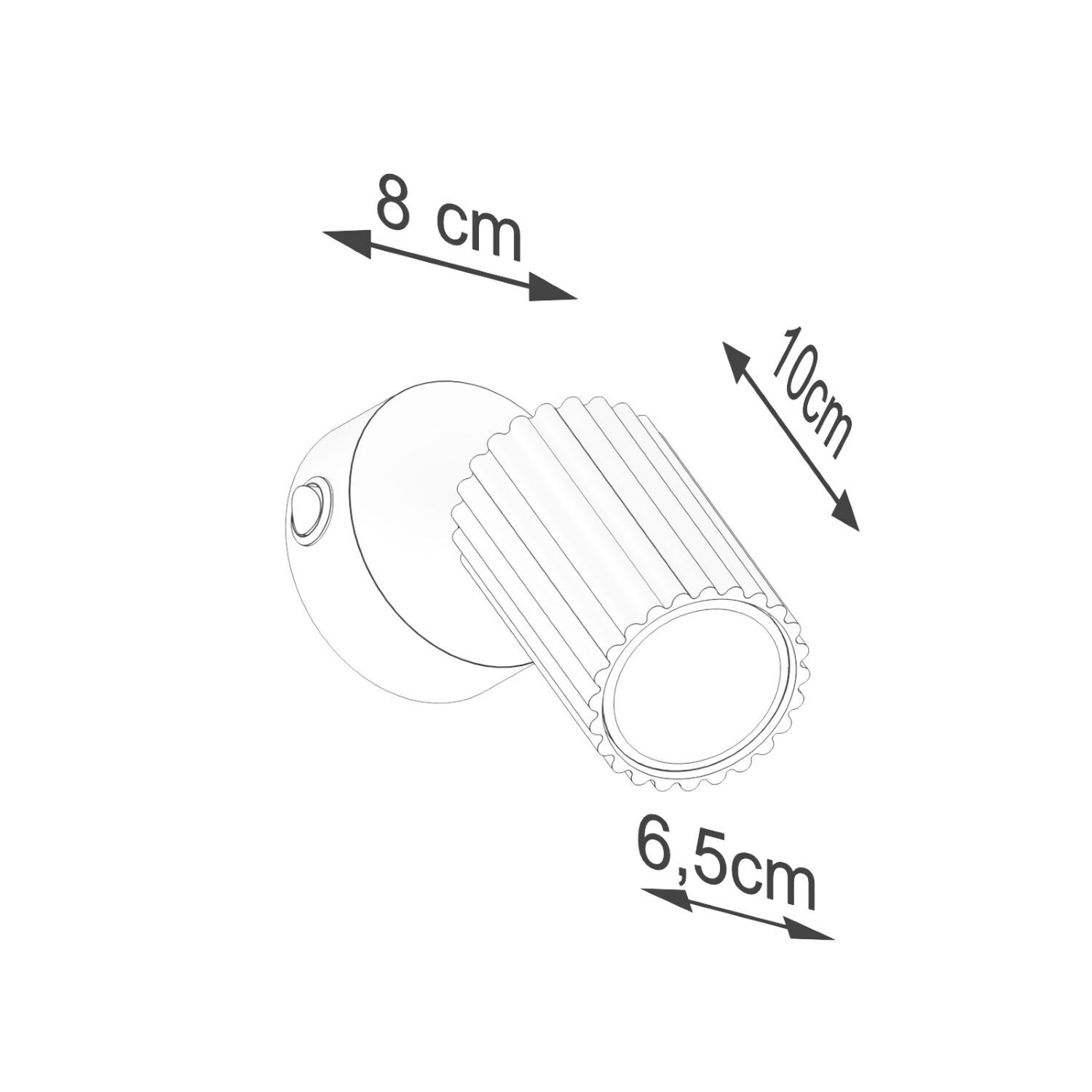 Spot mural noir GU10 L : 8 cm petit orientable Moderne Alu