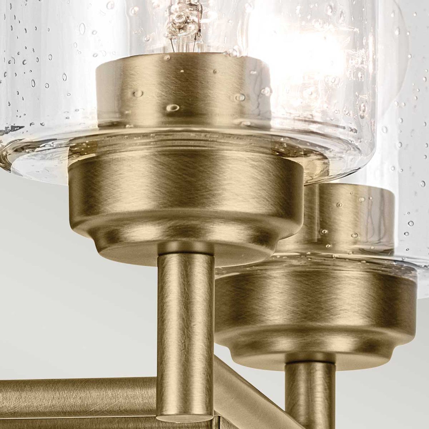 Applique métal verre 32,6 cm de large en laiton E27 2 flammes Leuchter, Lampe