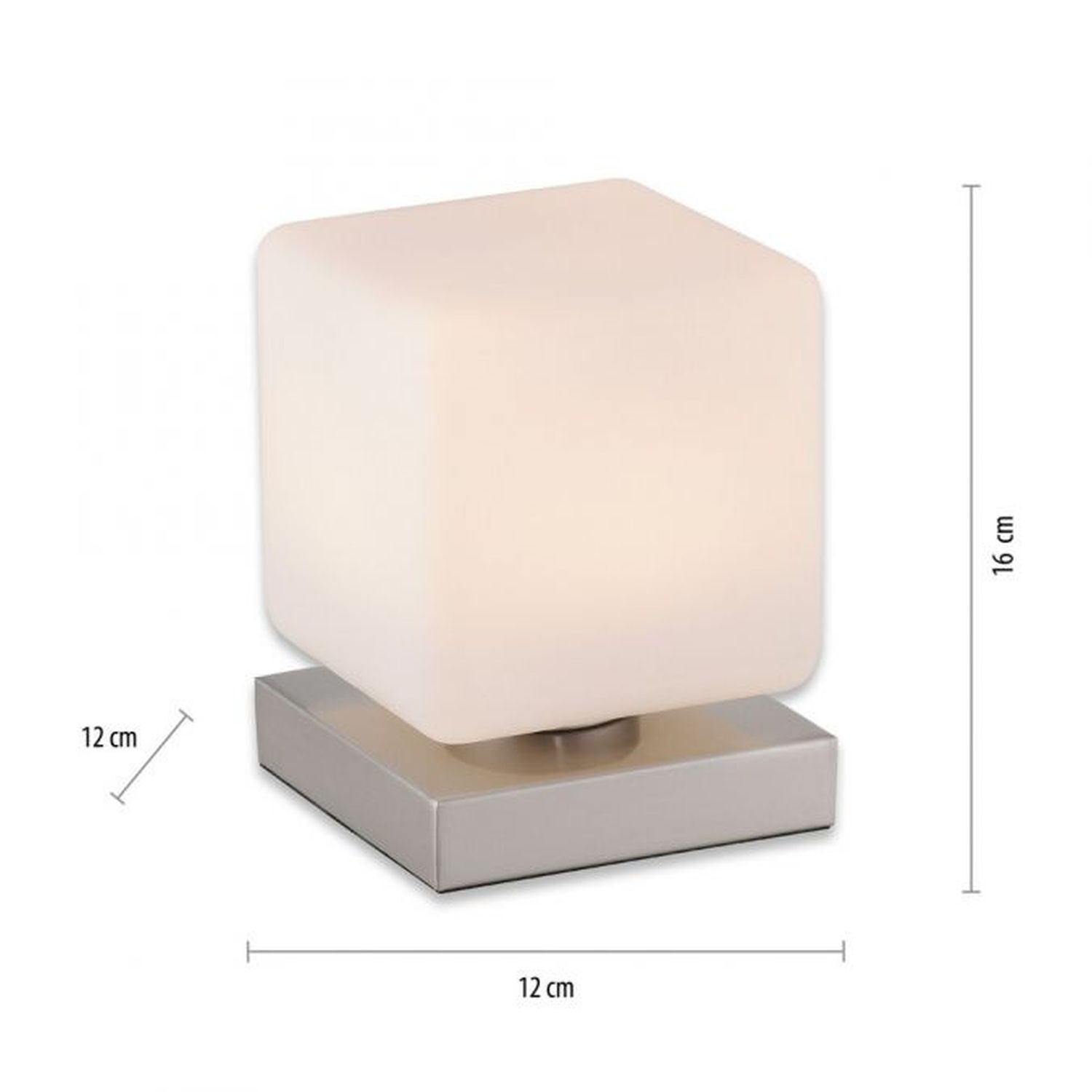 Lampe de table LED verre 16 cm 5 W 580 lm dimmable en acier Lampe, Tischlampe