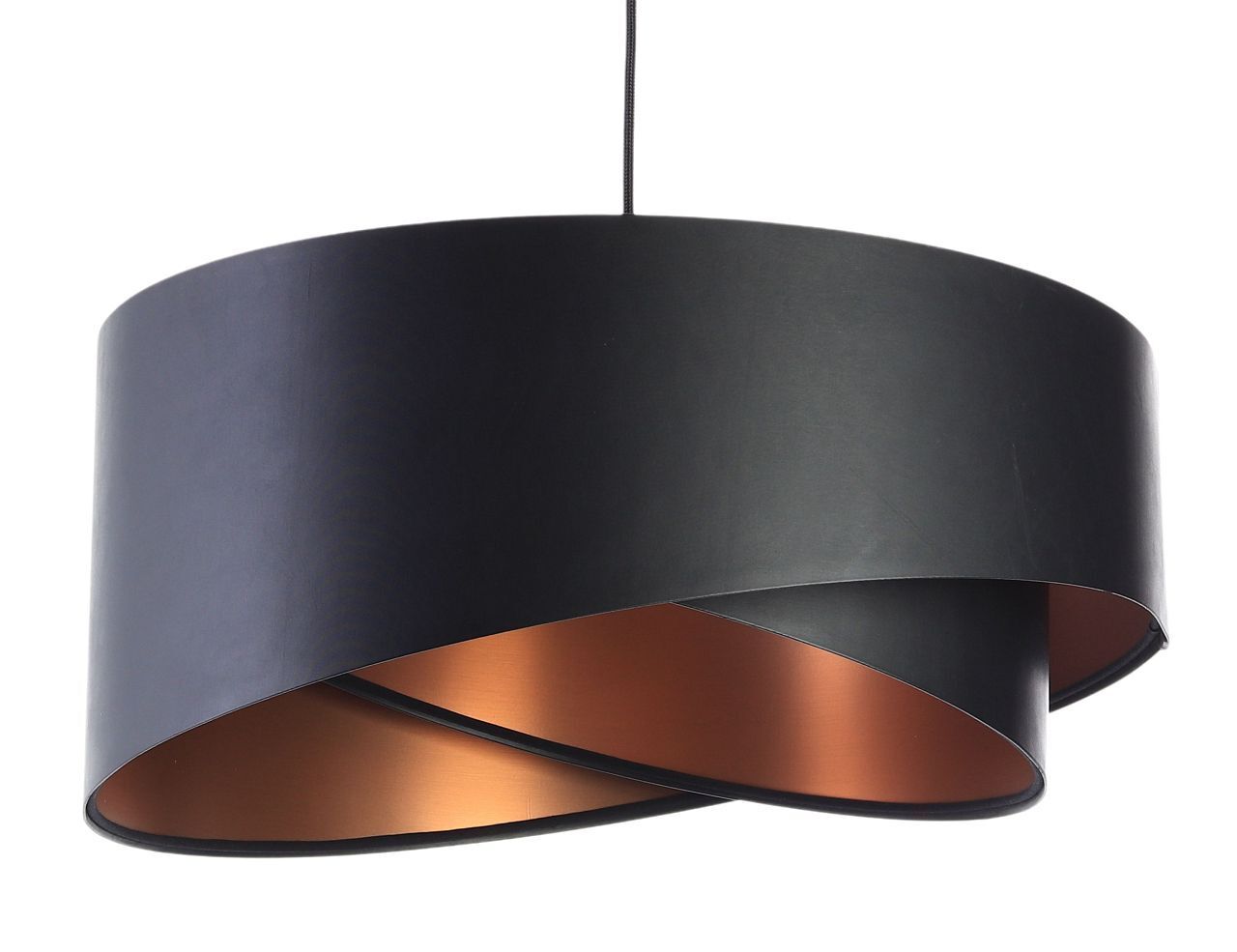 Suspension noir cuivre Ø 50 cm Latex E27 rond