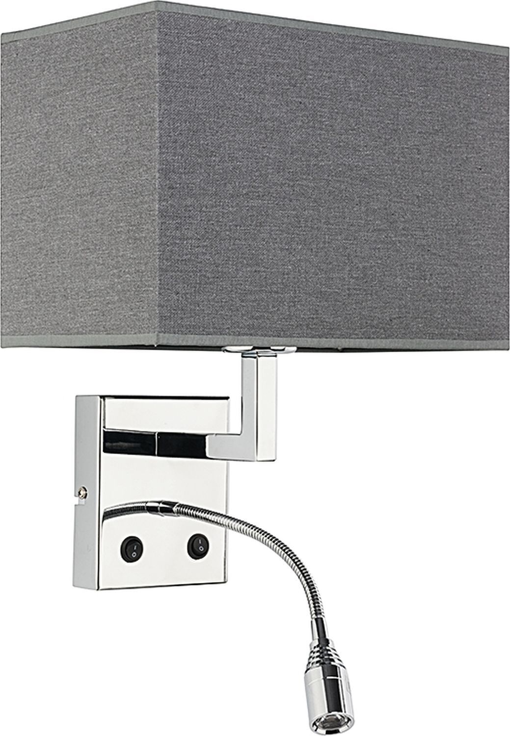 Applique LED Gris Chrome Tissu