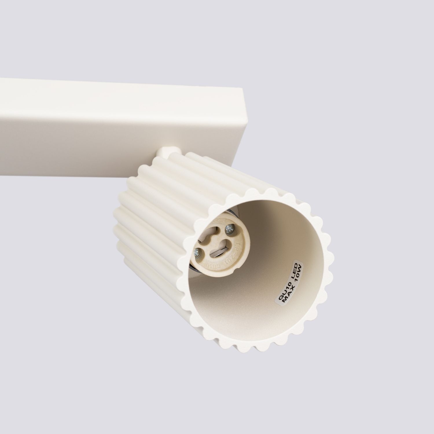 Spot de plafond moderne 6 flammes GU10 117 cm de long en crème