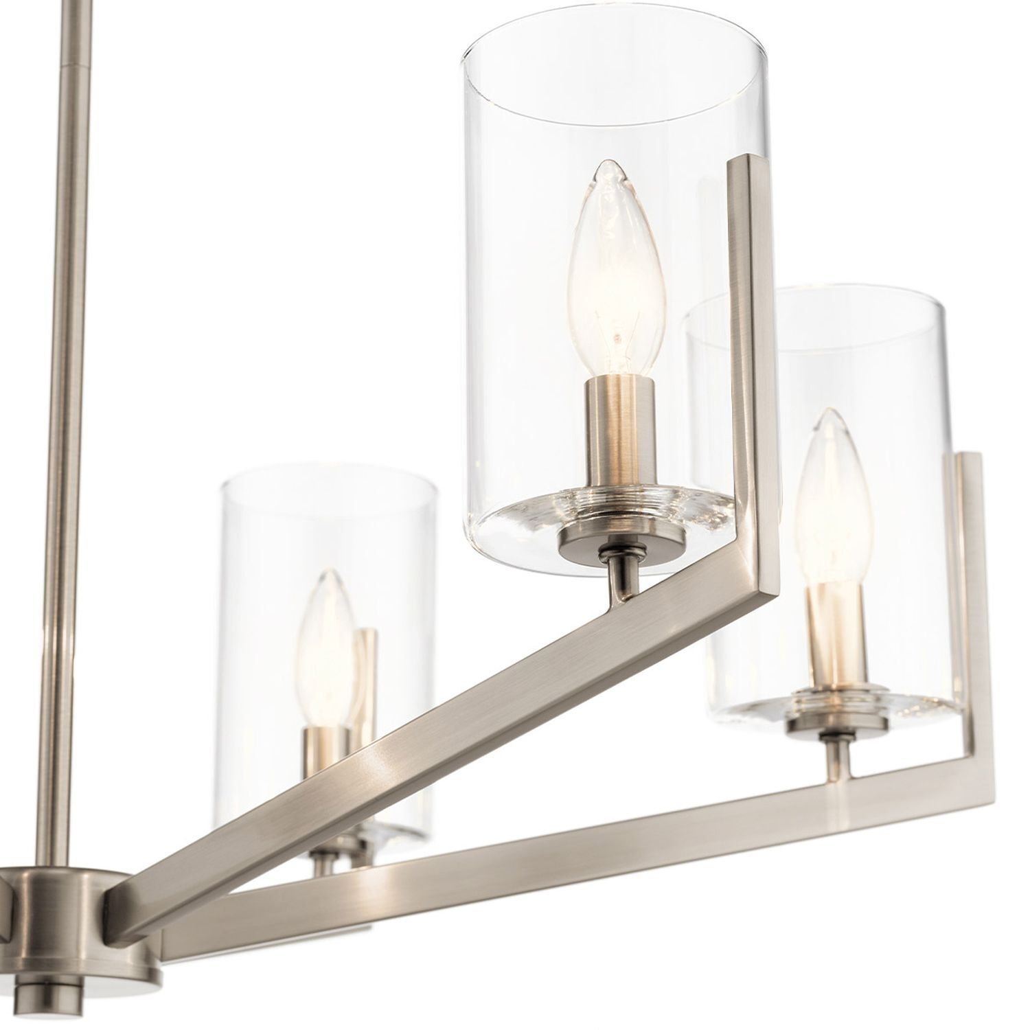 Lustre métal verre E14 H : max. 123,7 cm réglable