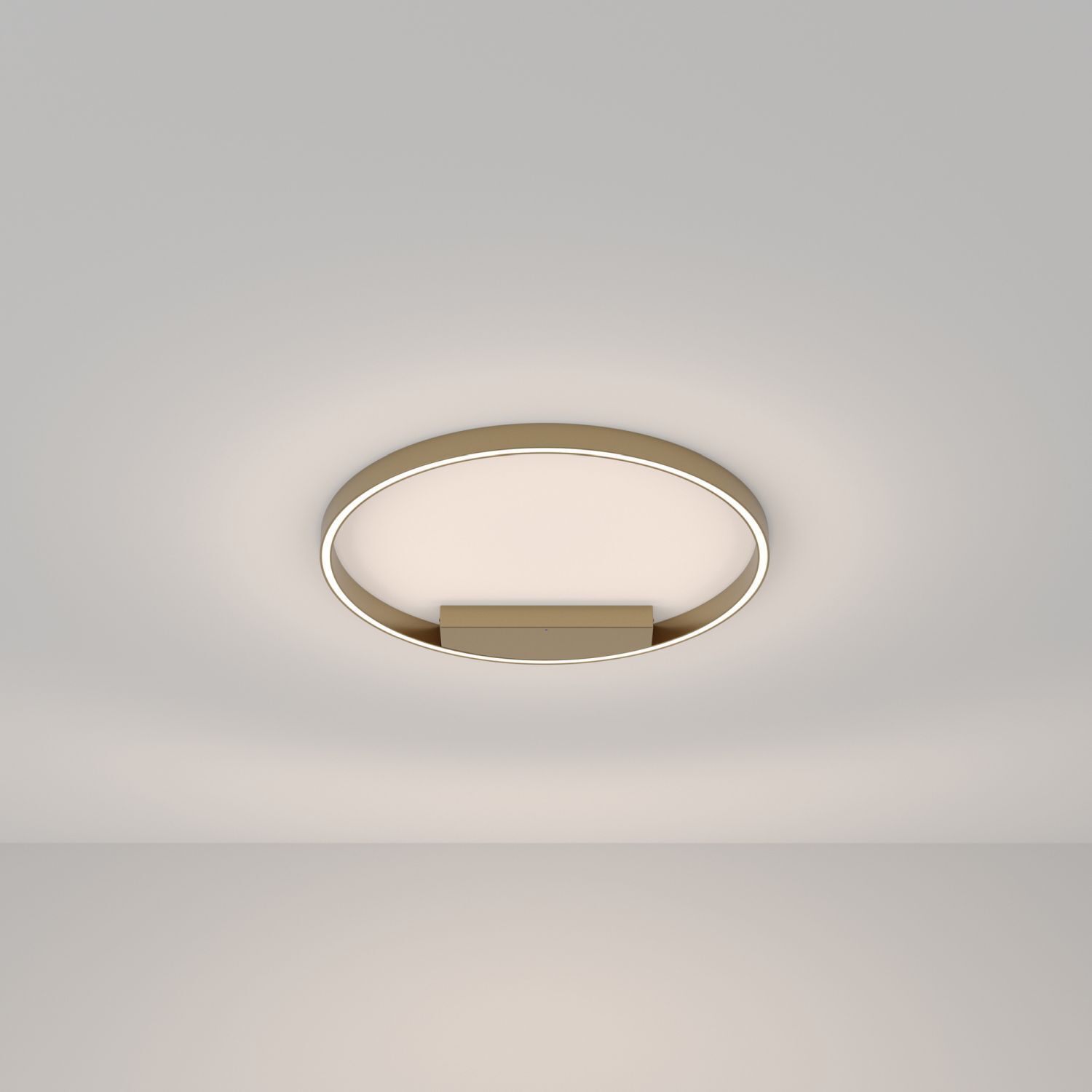 Plafonnier LED aluminium rond D : 60 cm en laiton