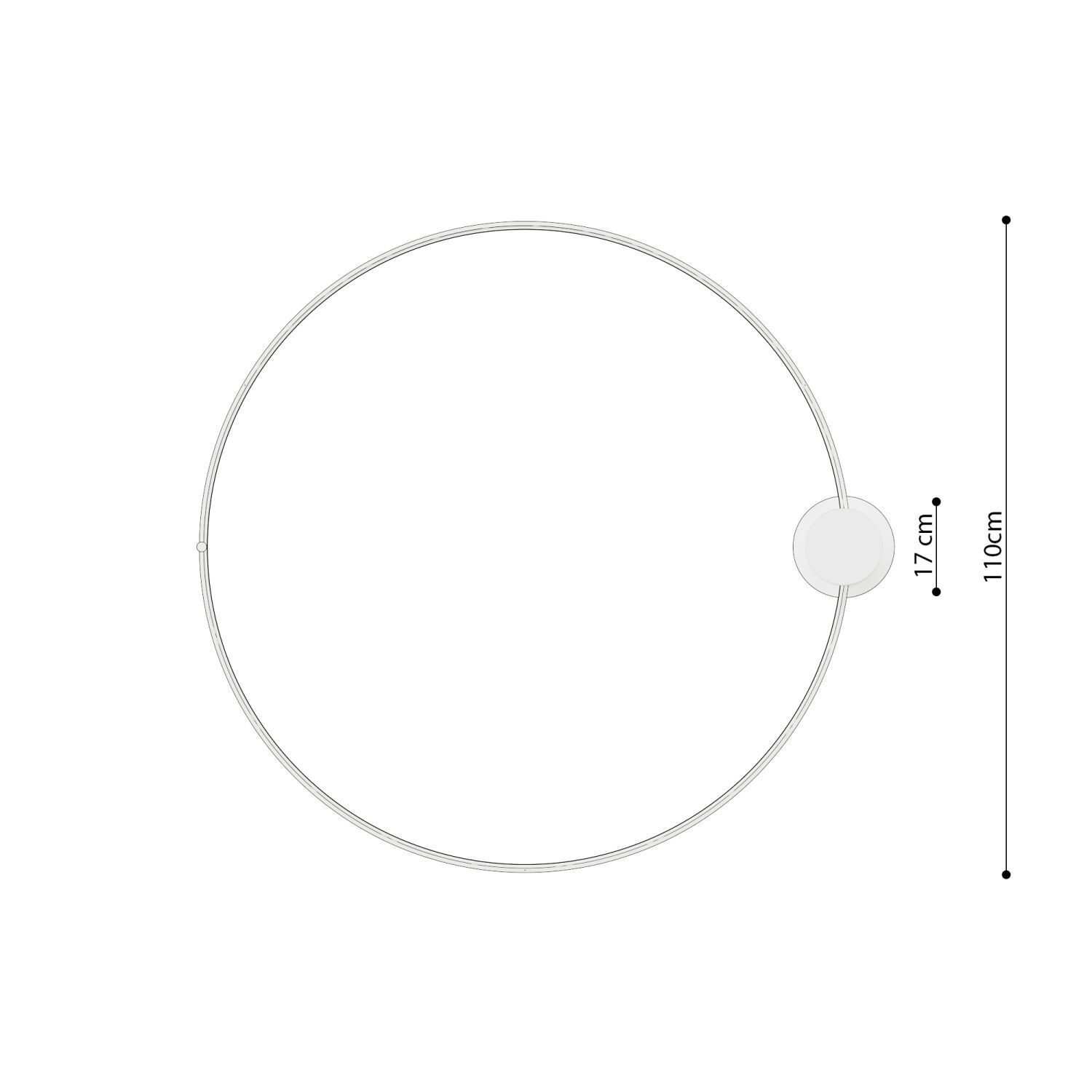 Plafonnier LED Ring Ø 118 cm 4000 K Blanc Métal