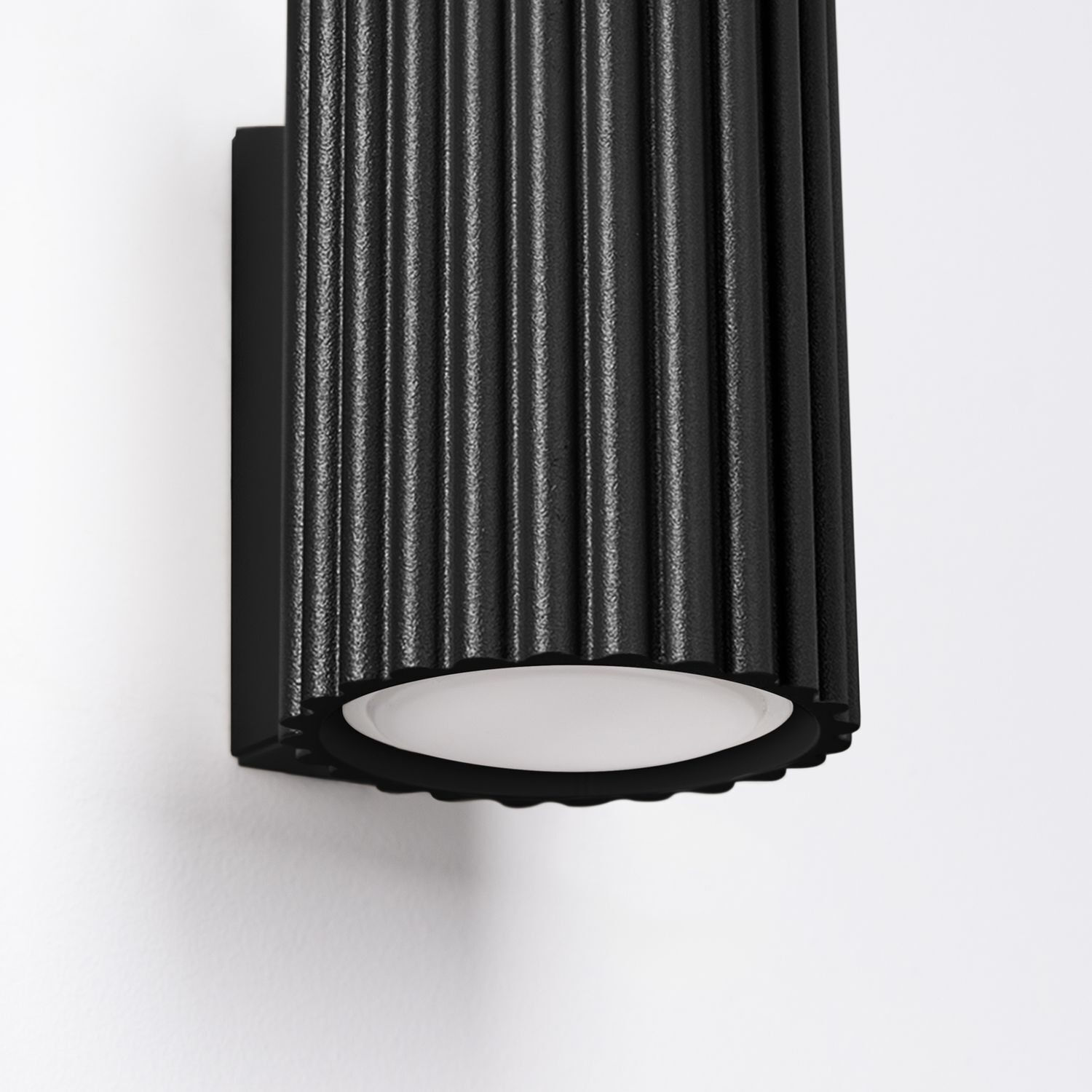 Applique noire petite 10 cm de haut GU10 en aluminium Moderne