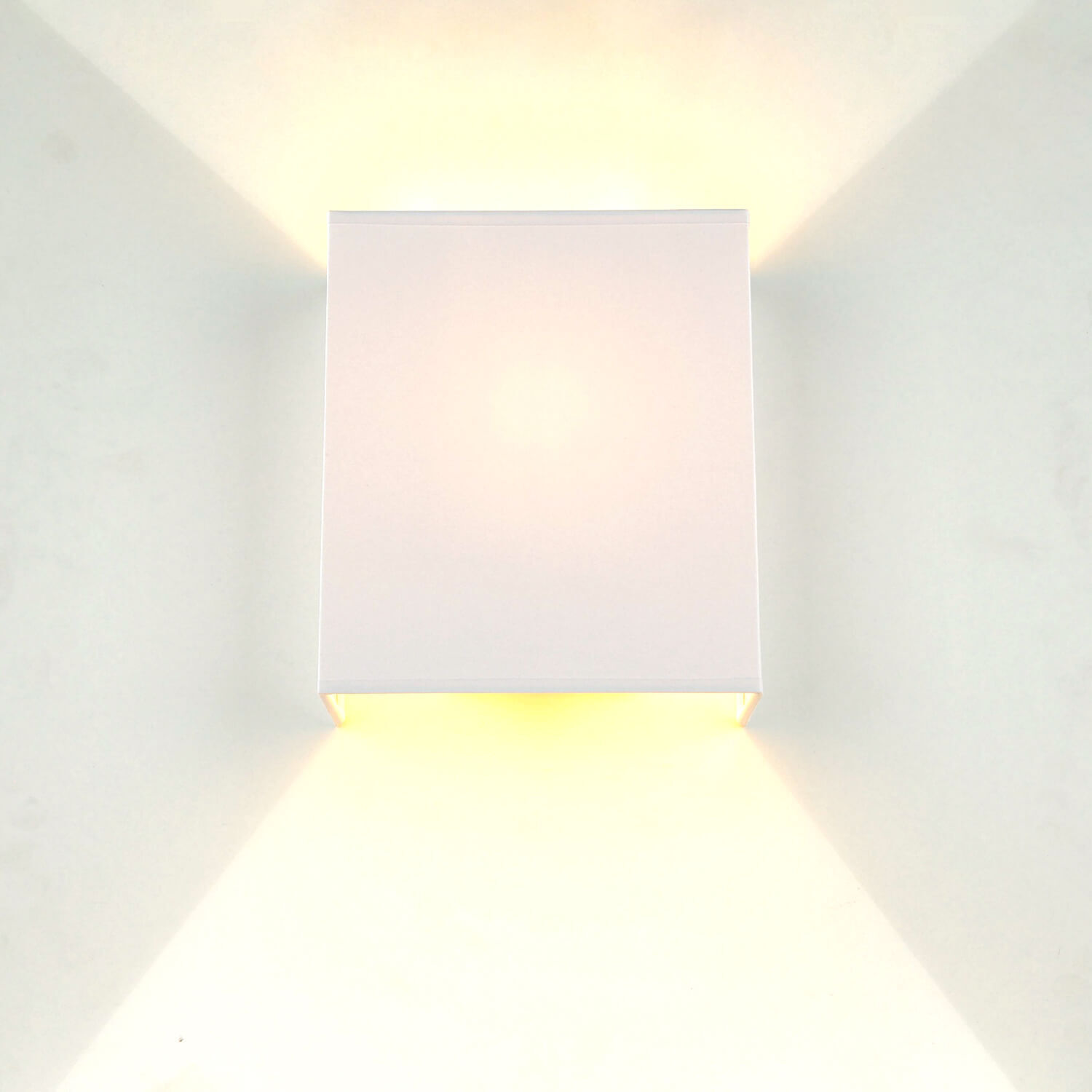 Stoff Wandleuchte Weiß eckig Loft Modern E27 ALICE Beleuchtung, Weißes Brett, Deckenleuchte, Lampe