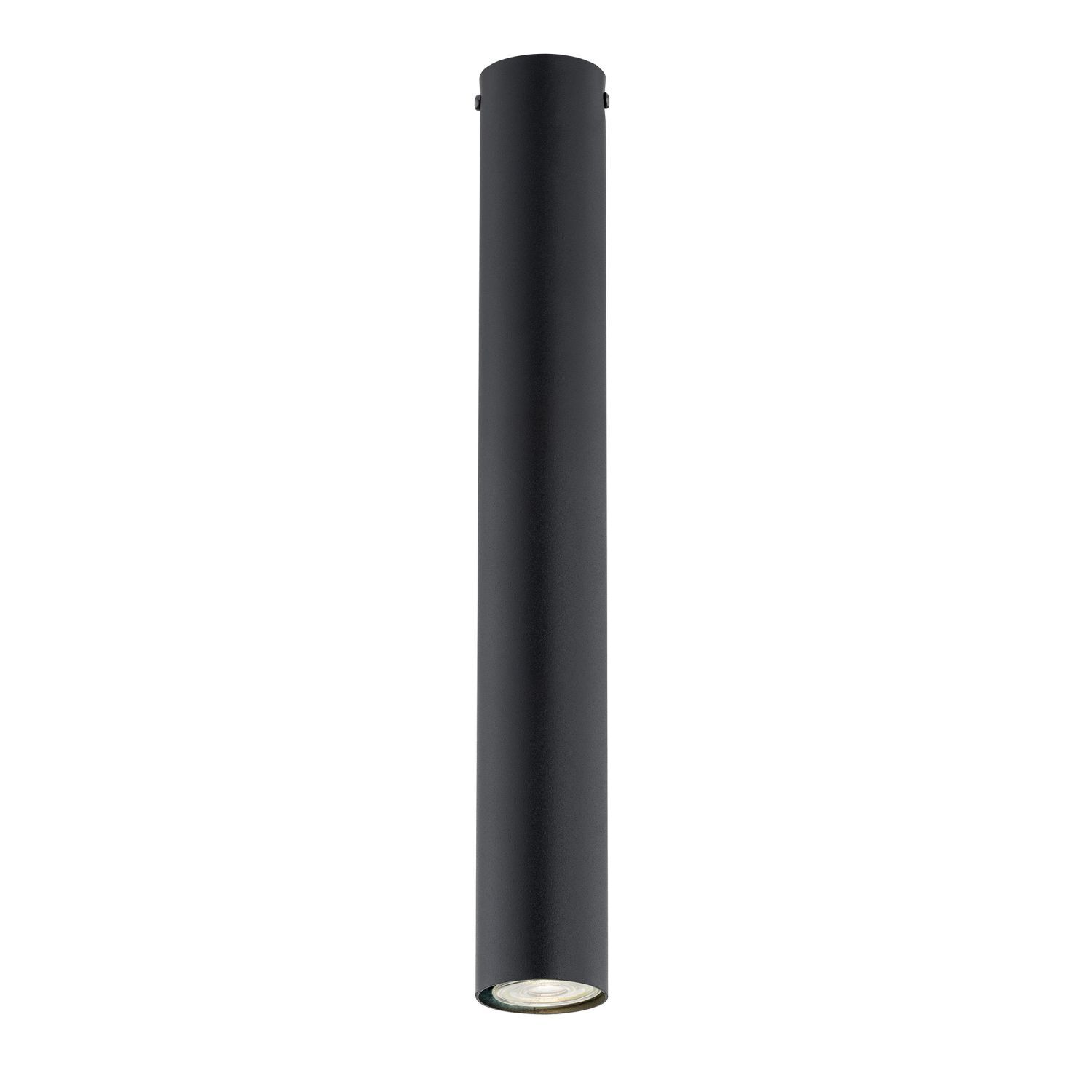 Plafonnier apparent Métal H : 45 cm D : 6 cm Noir GU10