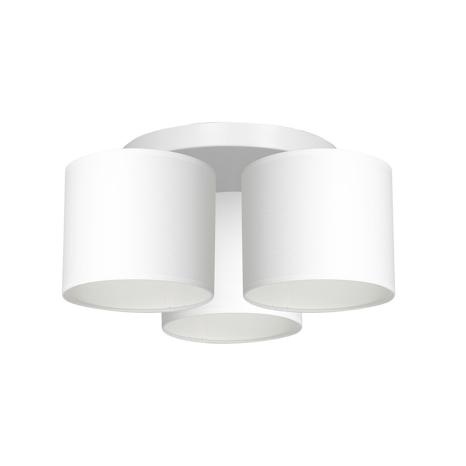 Plafonnier Blanc Tissu Métal E27 rond Ø45 cm faible éblouissement Deckenleuchte
