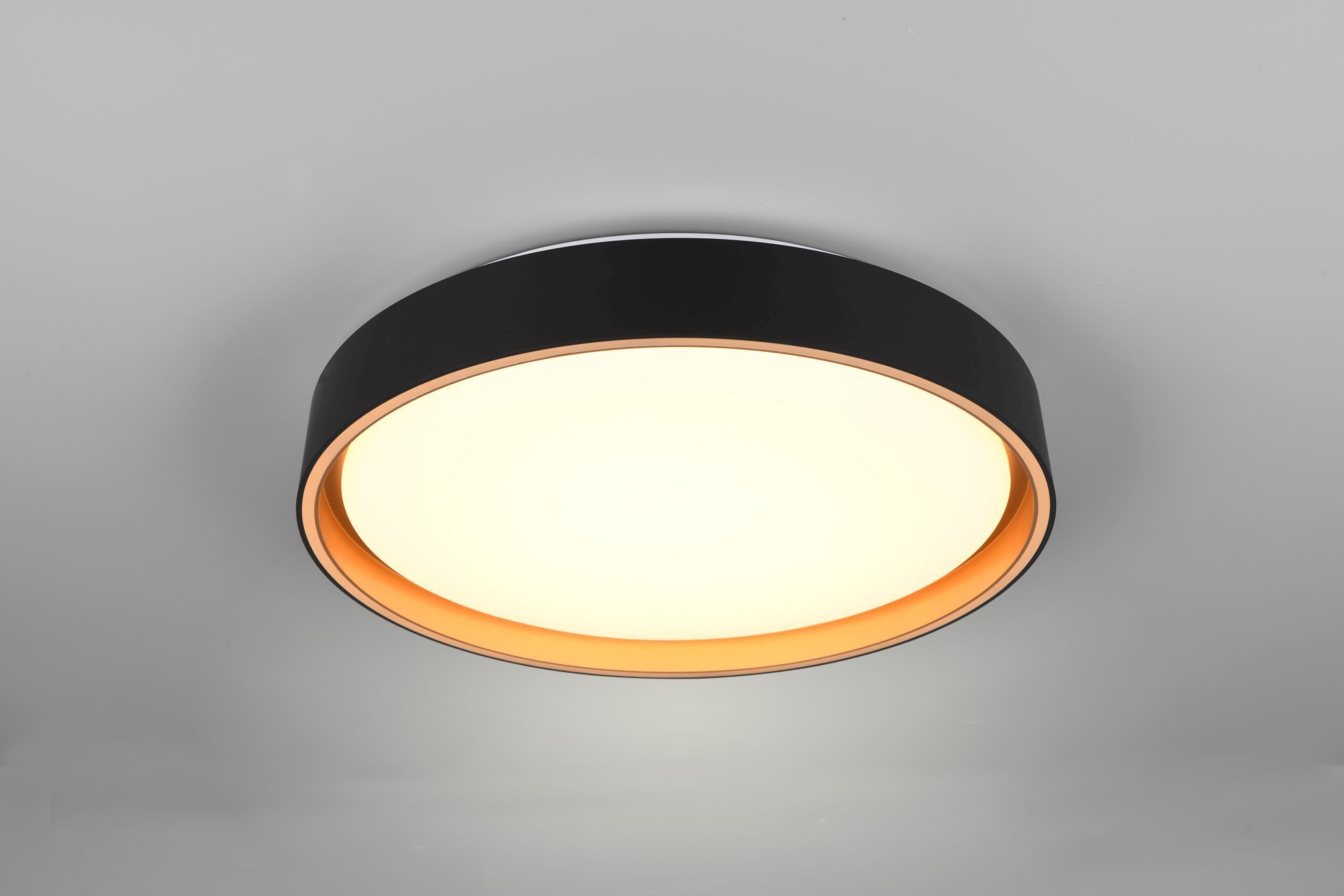 Plafonnier LED rond Ø40 cm noir or 24 W 2500 lm