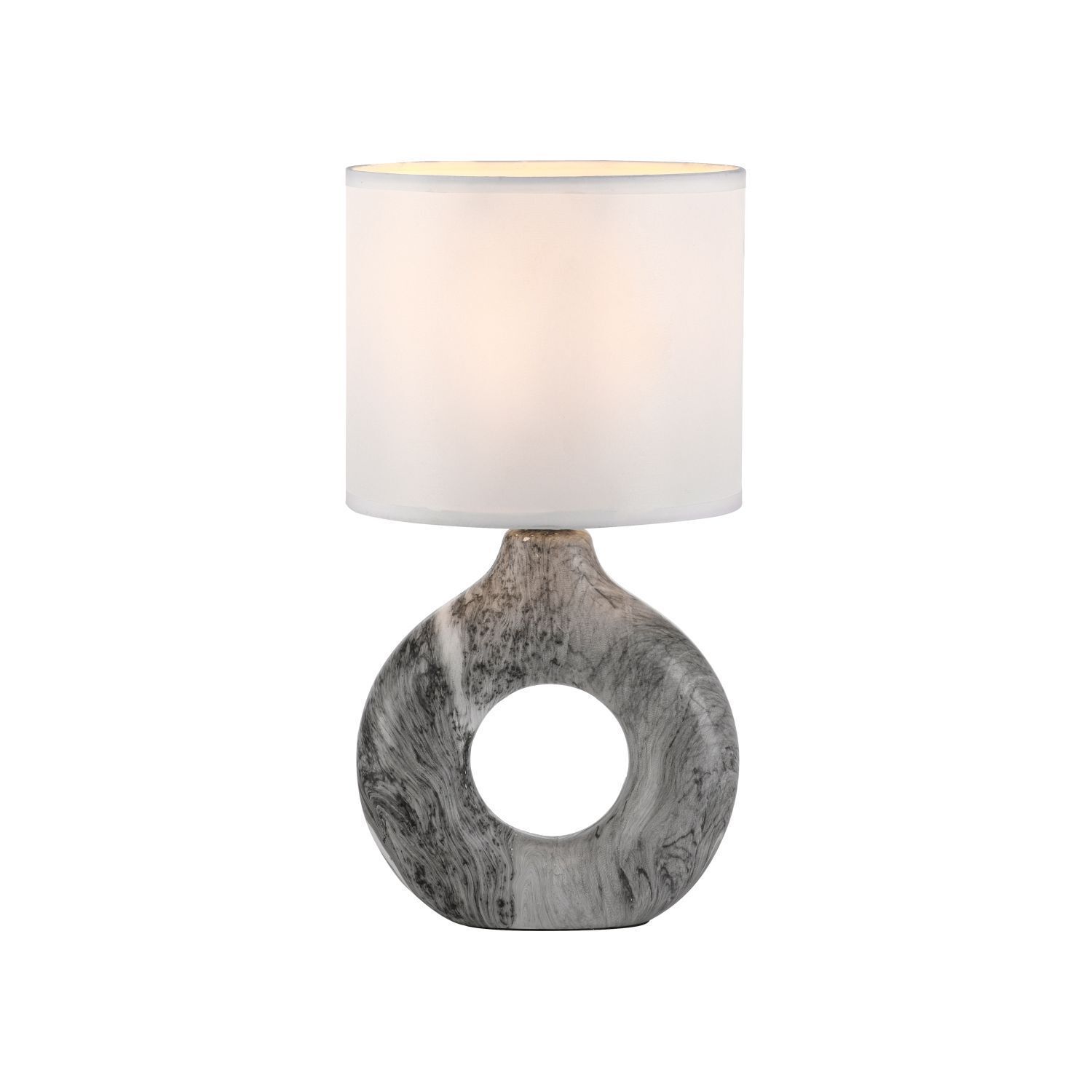 Lampe de table décorative en céramique tissu 30 cm E27 anti-éblouissement