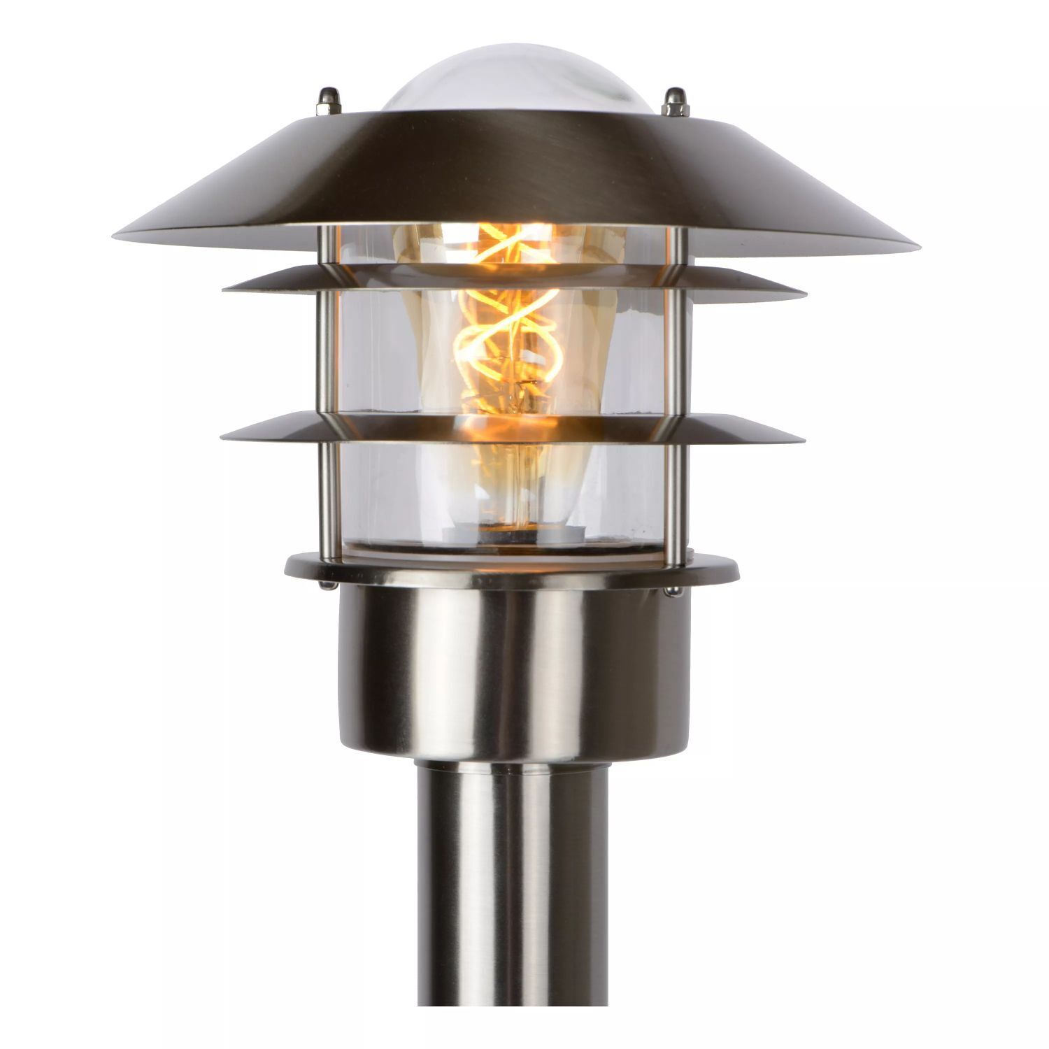 Stehleuchte Outdoor Glas Aluminium IP44 E27 100 cm Lampe, Licht