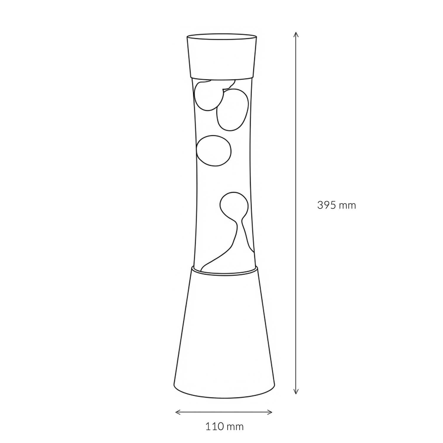 Stimmungsvolle Lavalampe Blau Silber 39,5 cm Retro