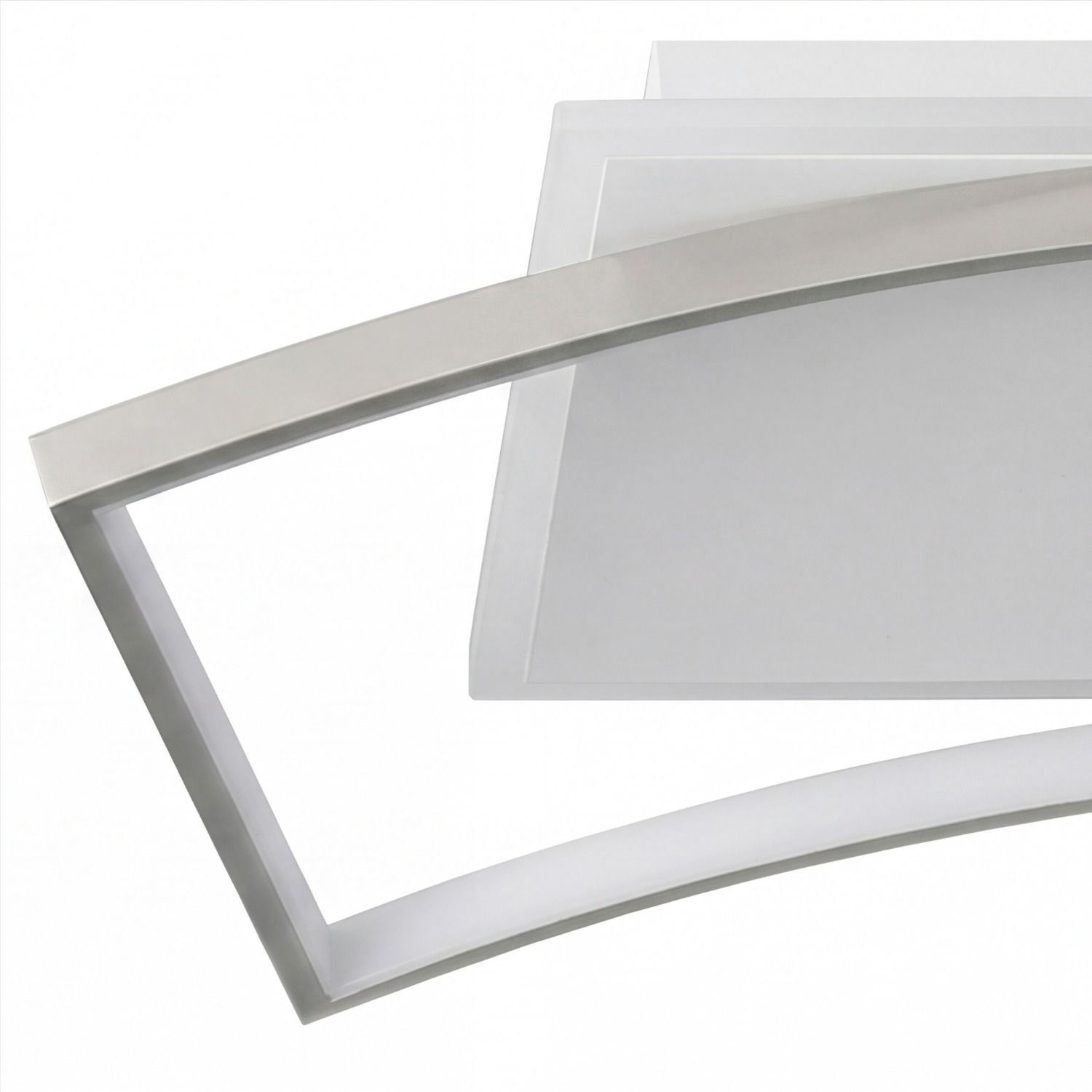 Plafonnier LED Blanc Argent 40 W 4800 lm L:42 cm weiß, modern, Beleuchtung, Lampe, Bogengrad
