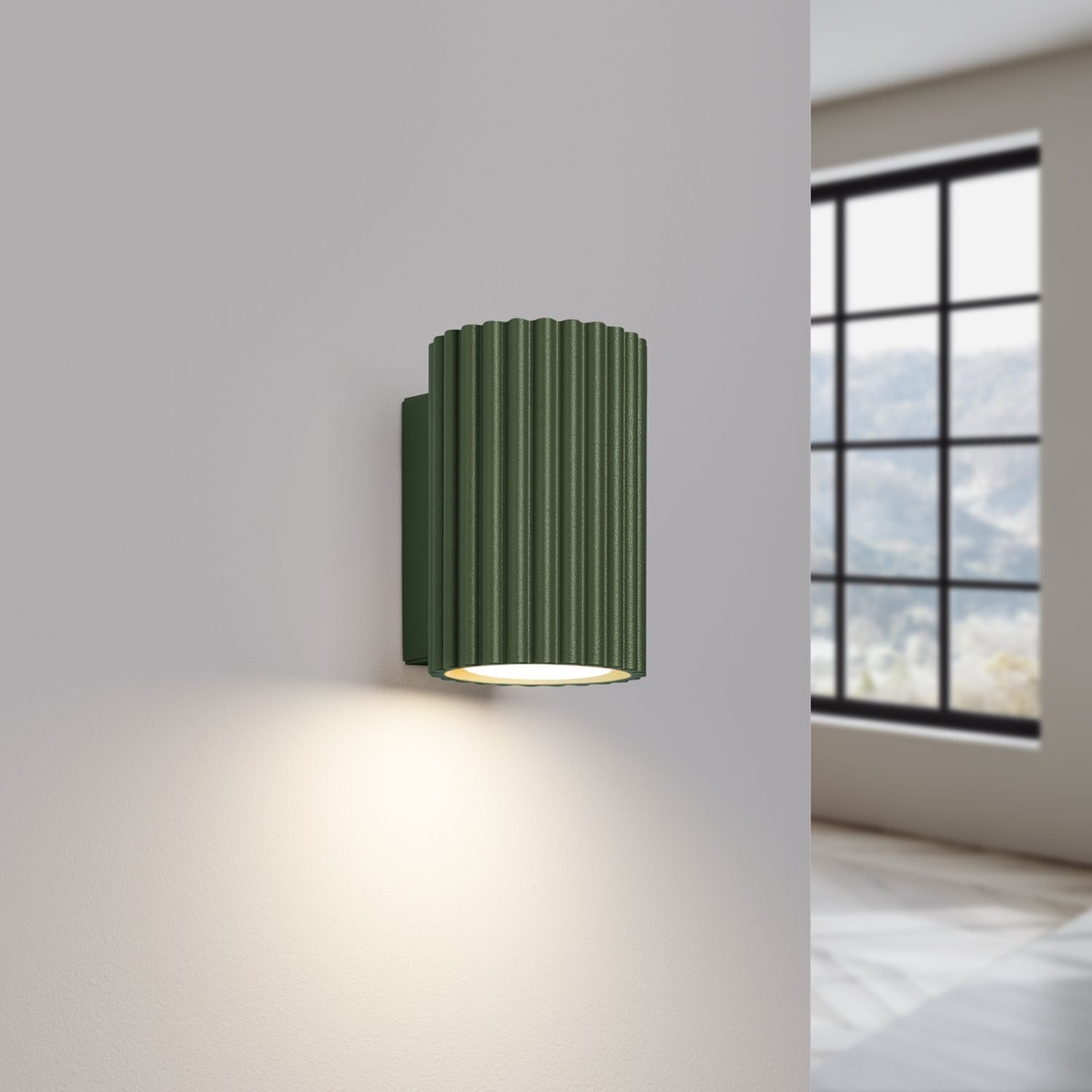 Applique murale GU10 H : 10 cm petite in Vert Moderne Aluminium