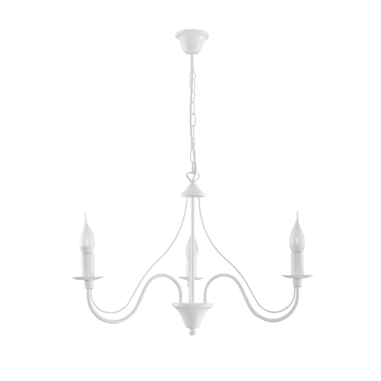 Suspension lustre rustique blanc