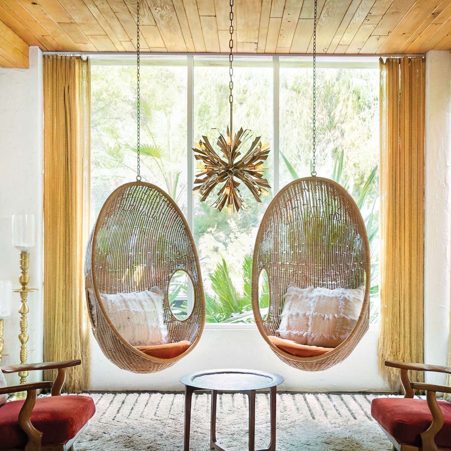 hängesessel, eier-/egg-chair, rattan-stuhl, gewebter stuhl, innenraum sitzgelegenheit