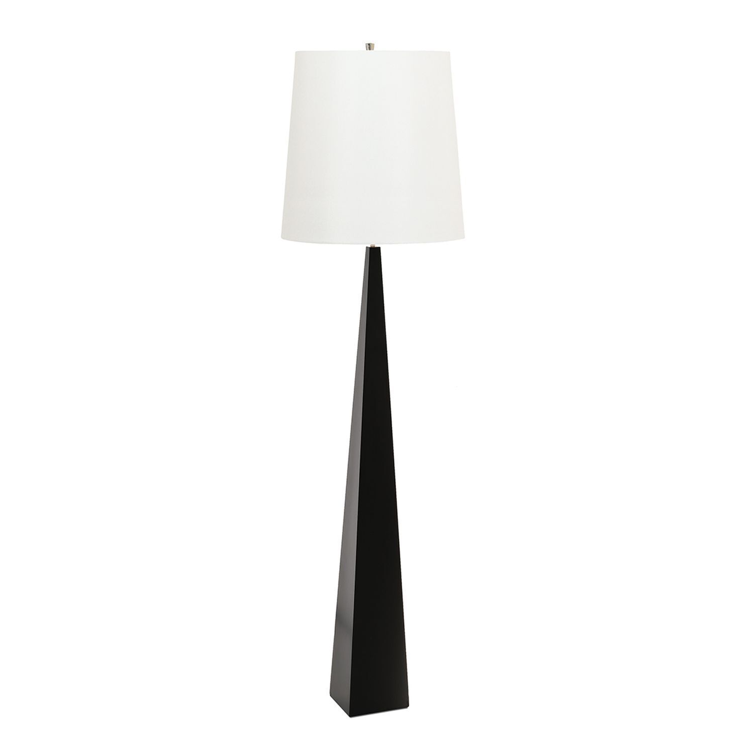 Lampadaire 181 cm Noir Blanc E27 Métal Tissu Moderne