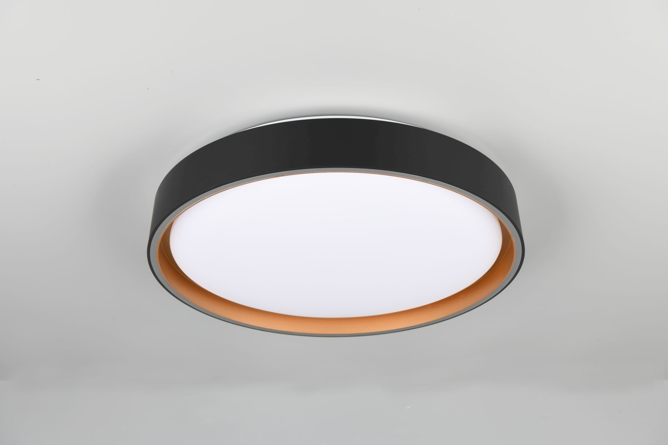 Plafonnier LED rond Ø40 cm noir or 24 W 2500 lm