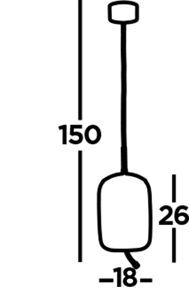 Suspension LED étroite Ø 18 cm H : max. 1,5 m réglable