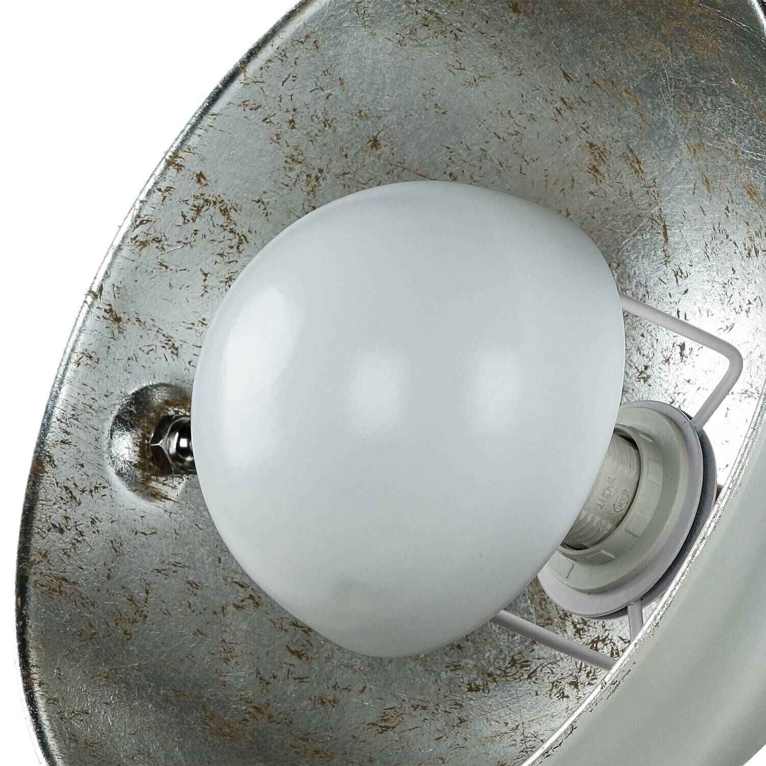 Studio Lampe de table Blanc Argent Réglable Rétro Métal