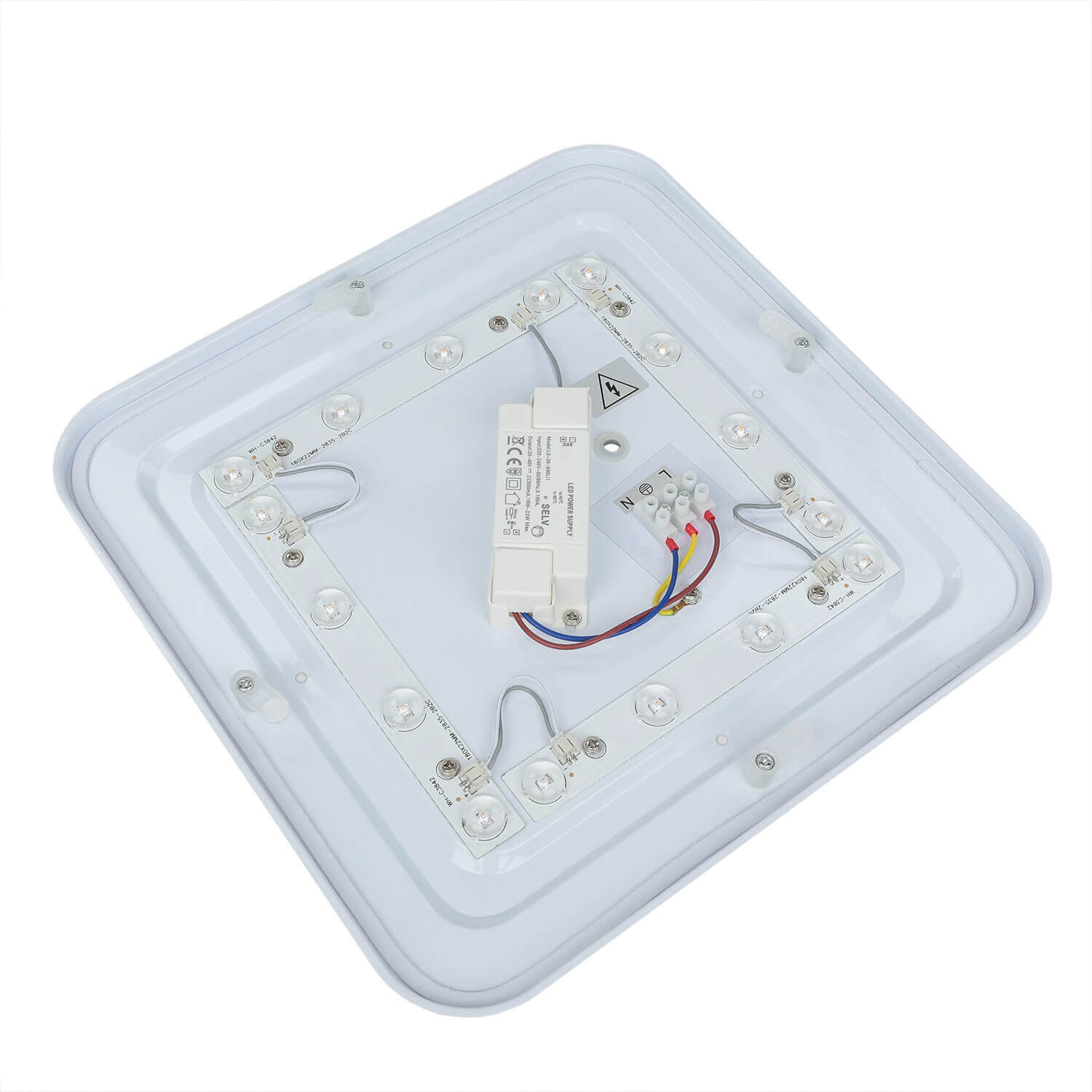 Plafonnier LED Noir Moderne IP44 3000K faible éblouissement Elektronik, GEFÜHRT, Whirlpool-Badewanne, Wanne