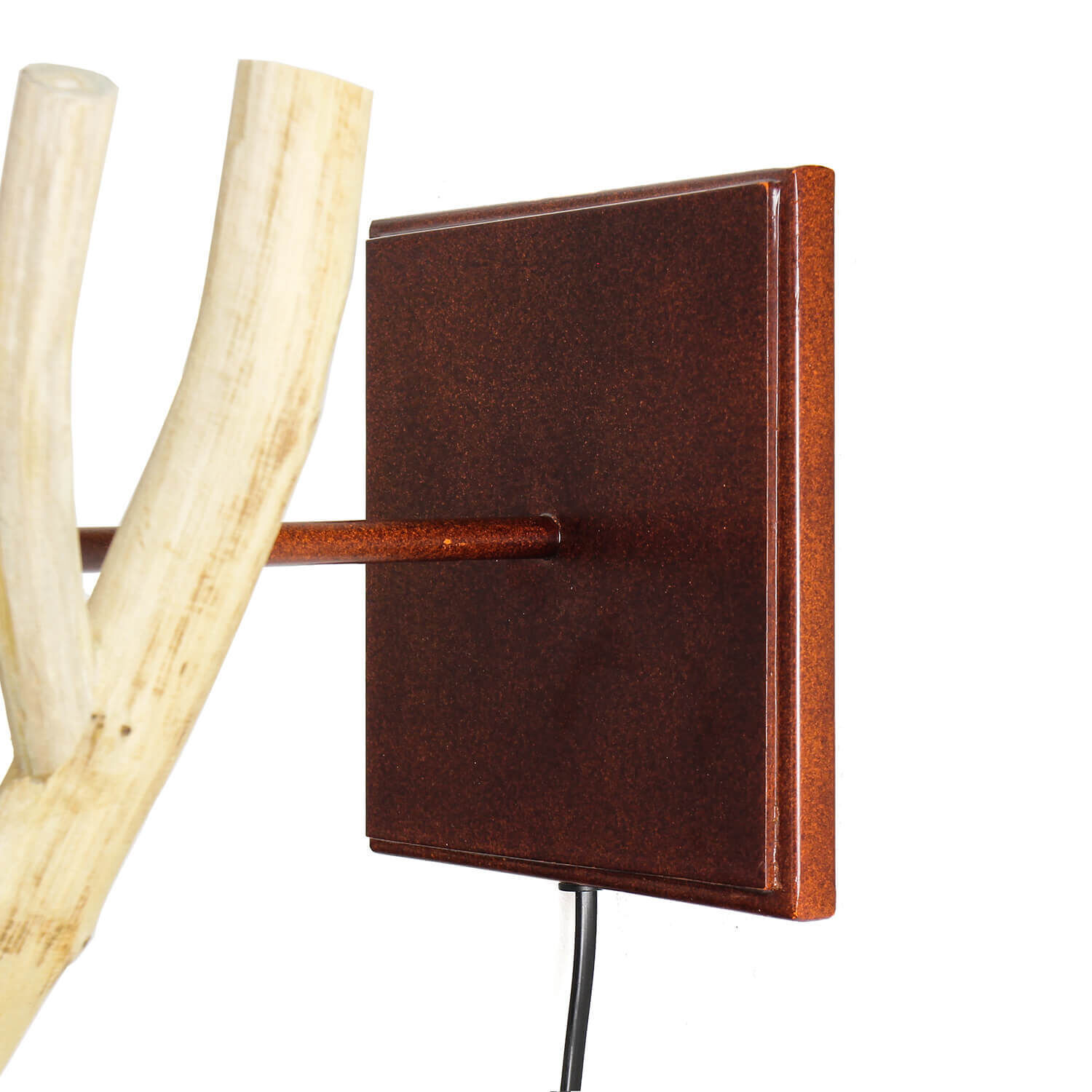 Lampe en bois flotté Mur Tissu Abat-jour Artisanat SURIN Lampe en bois flotté Mur Tissu Abat-jour Artisanat SURIN