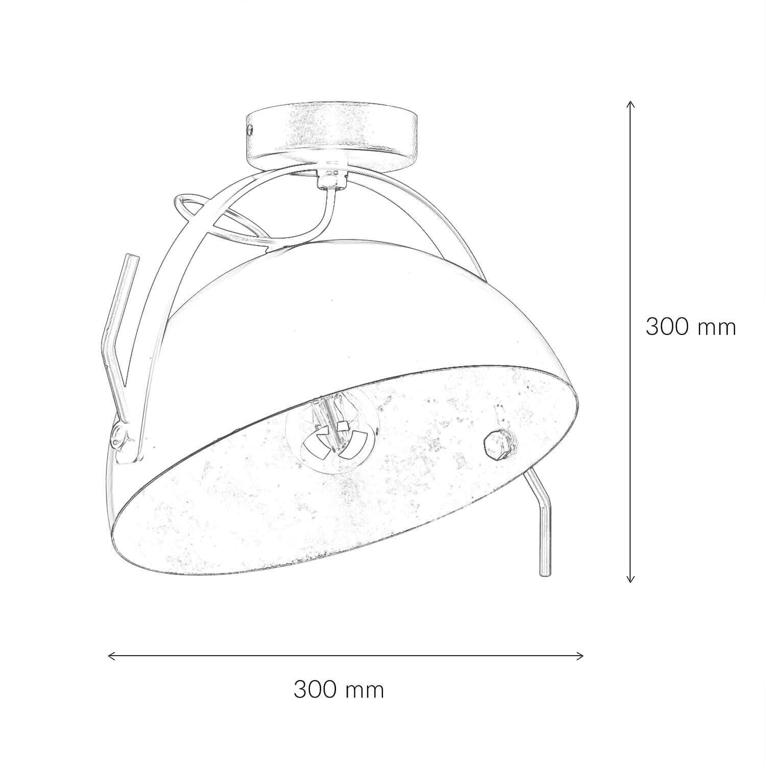 Plafonnier design Gris Métal Or Ø30cm LARINO