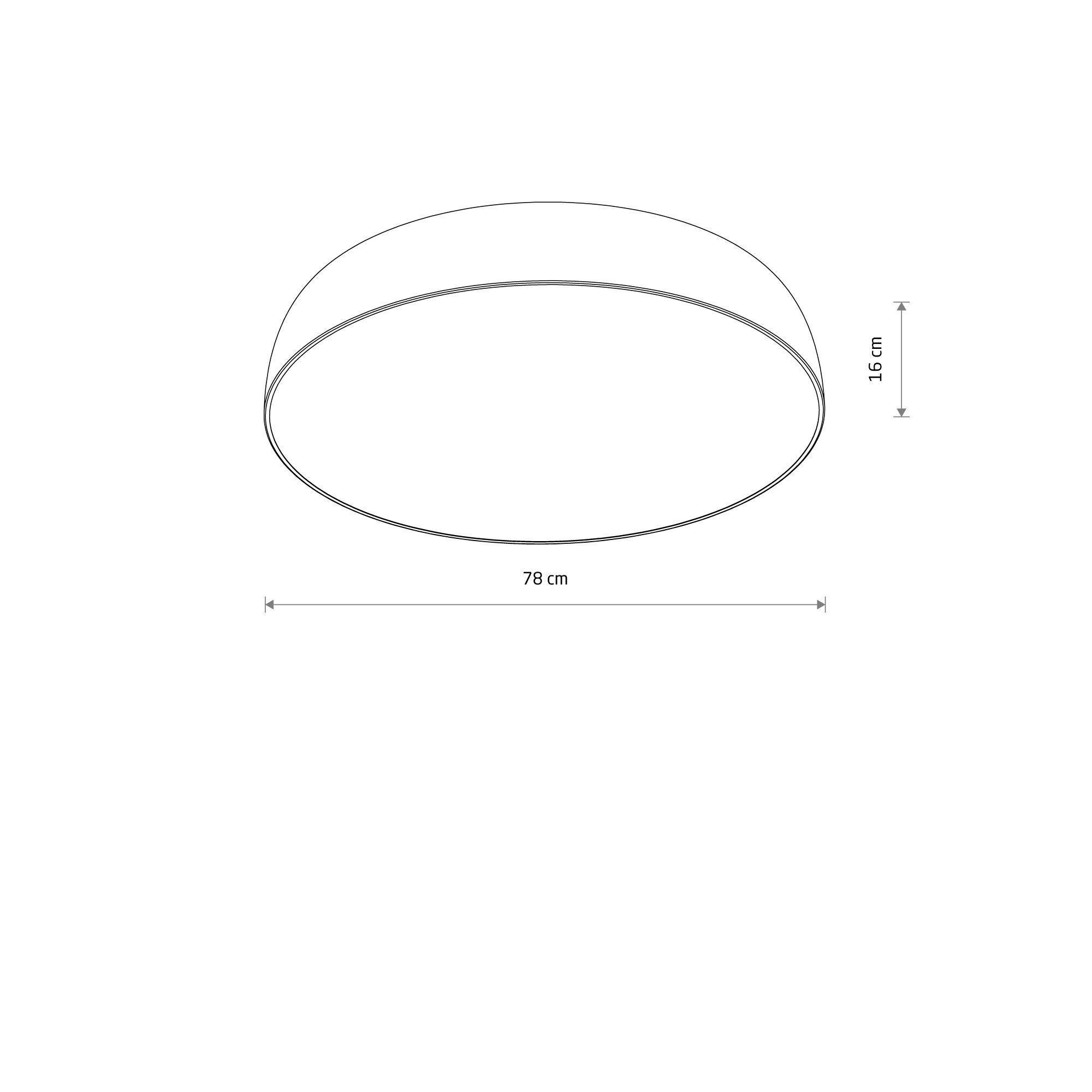 Weiße Deckenleuchte Metall E27 10-flammig L:78 cm rund Deckenleuchte, Rund, Durchmesser 78 cm, Höhe 16 cm, LED?