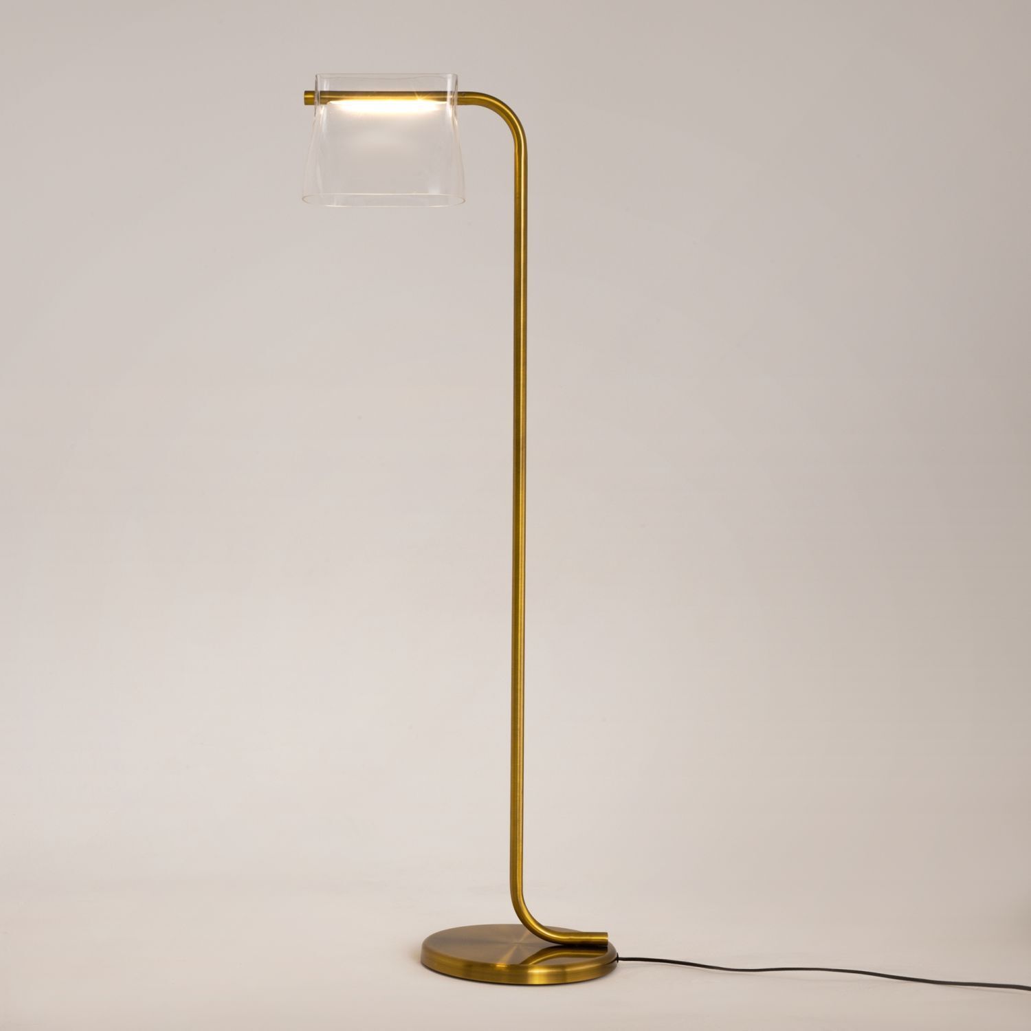 Lampadaire LED verre métal lumière blanc chaud 3000 K Lampe