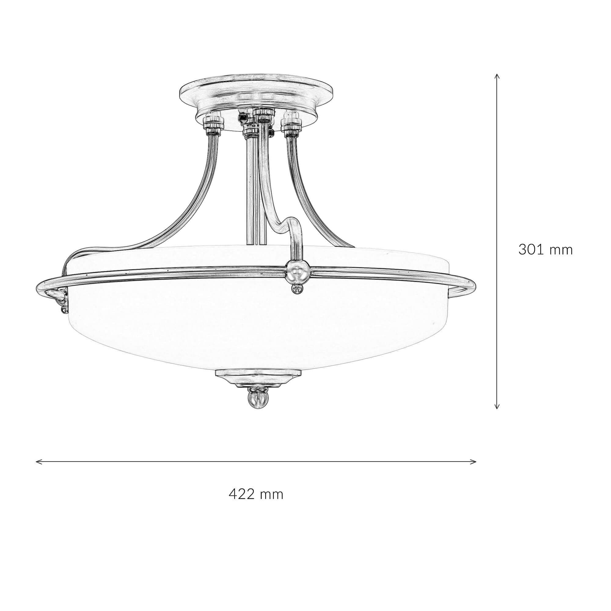 Plafonnier ASPERO Laiton Lampe Art Nouveau