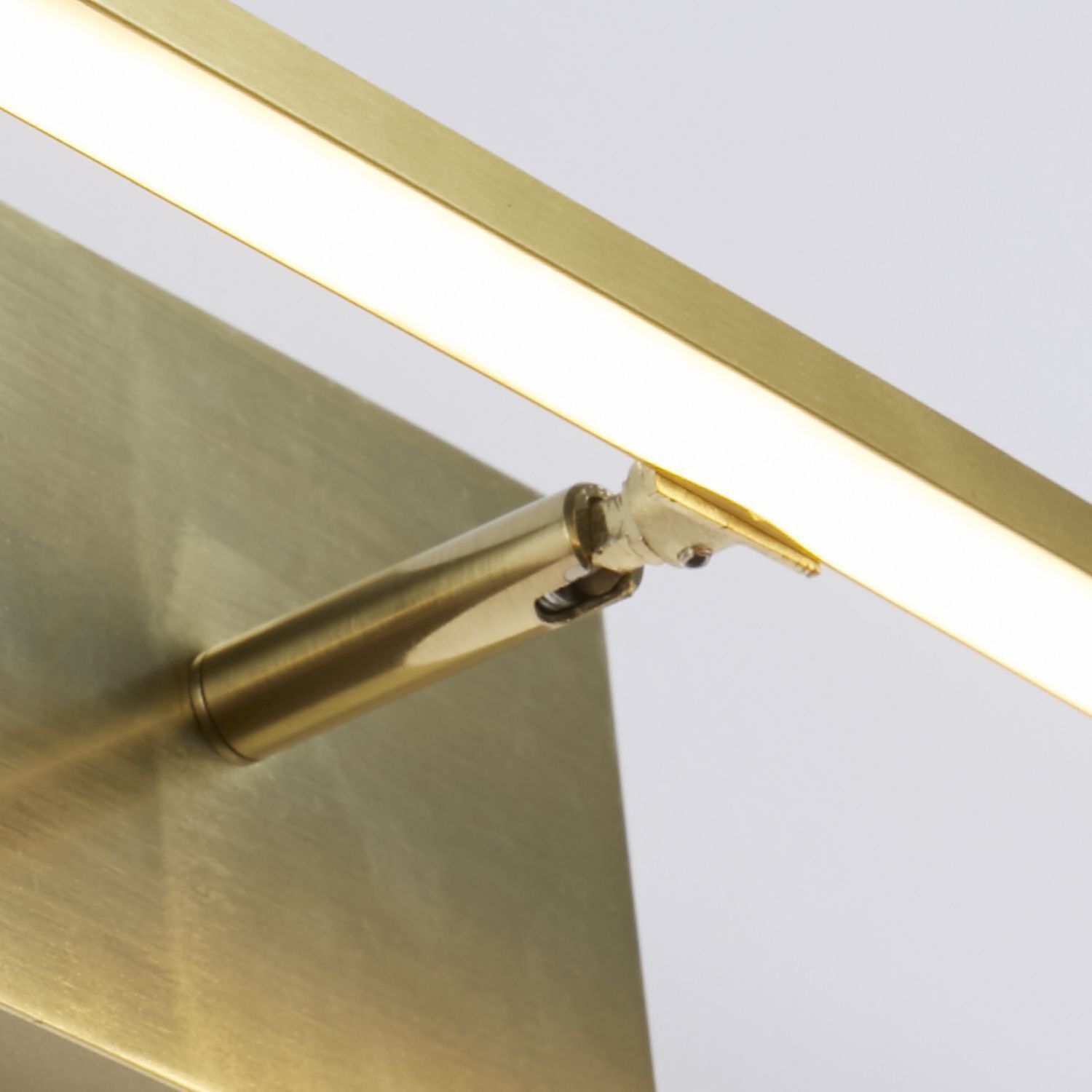LED Spiegelleuchte Metall B:41 cm IP44 Messing 3000 K gold, brass, Lampe, Beleuchtung, Scharnier