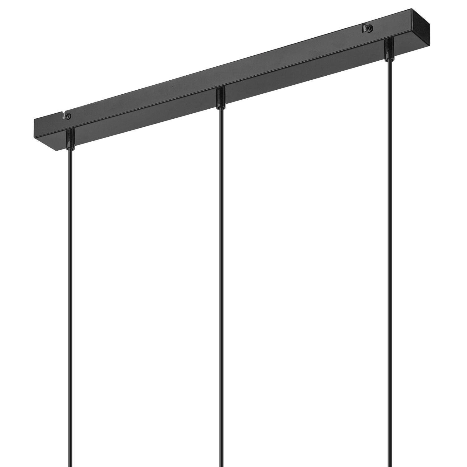 Suspension 3 flammes Moderne Noir Chrome E27 Métal