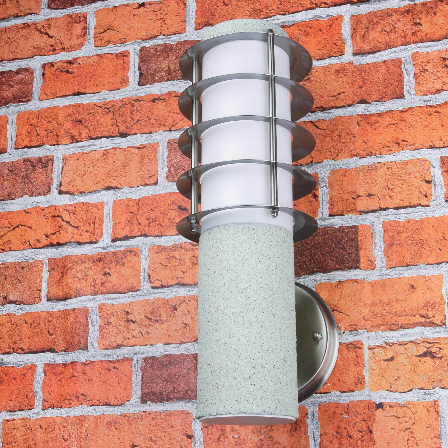 Lampe murale d'extérieur IP44 aspect pierre E27 aluminium BRIGHTON Backstein