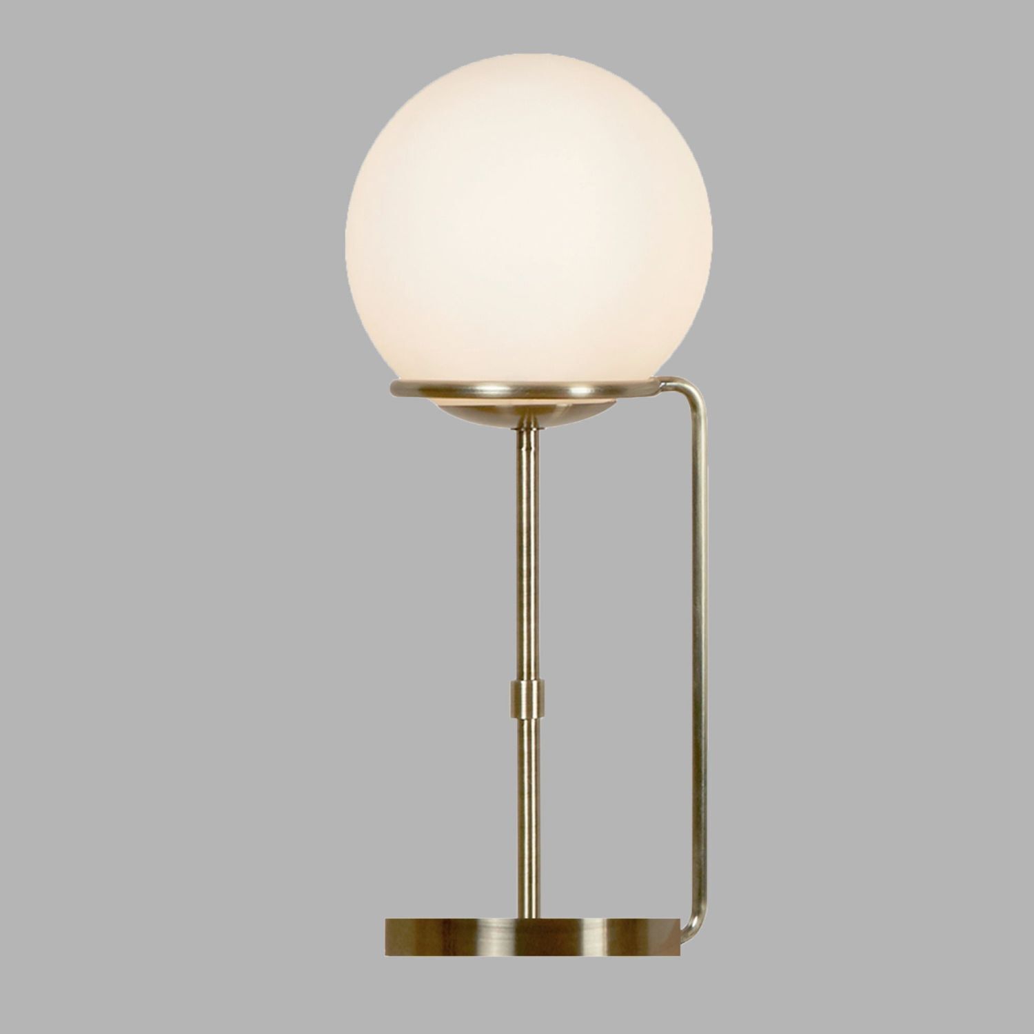 Lampe de table verre métal en laiton antique blanc E27 50 cm