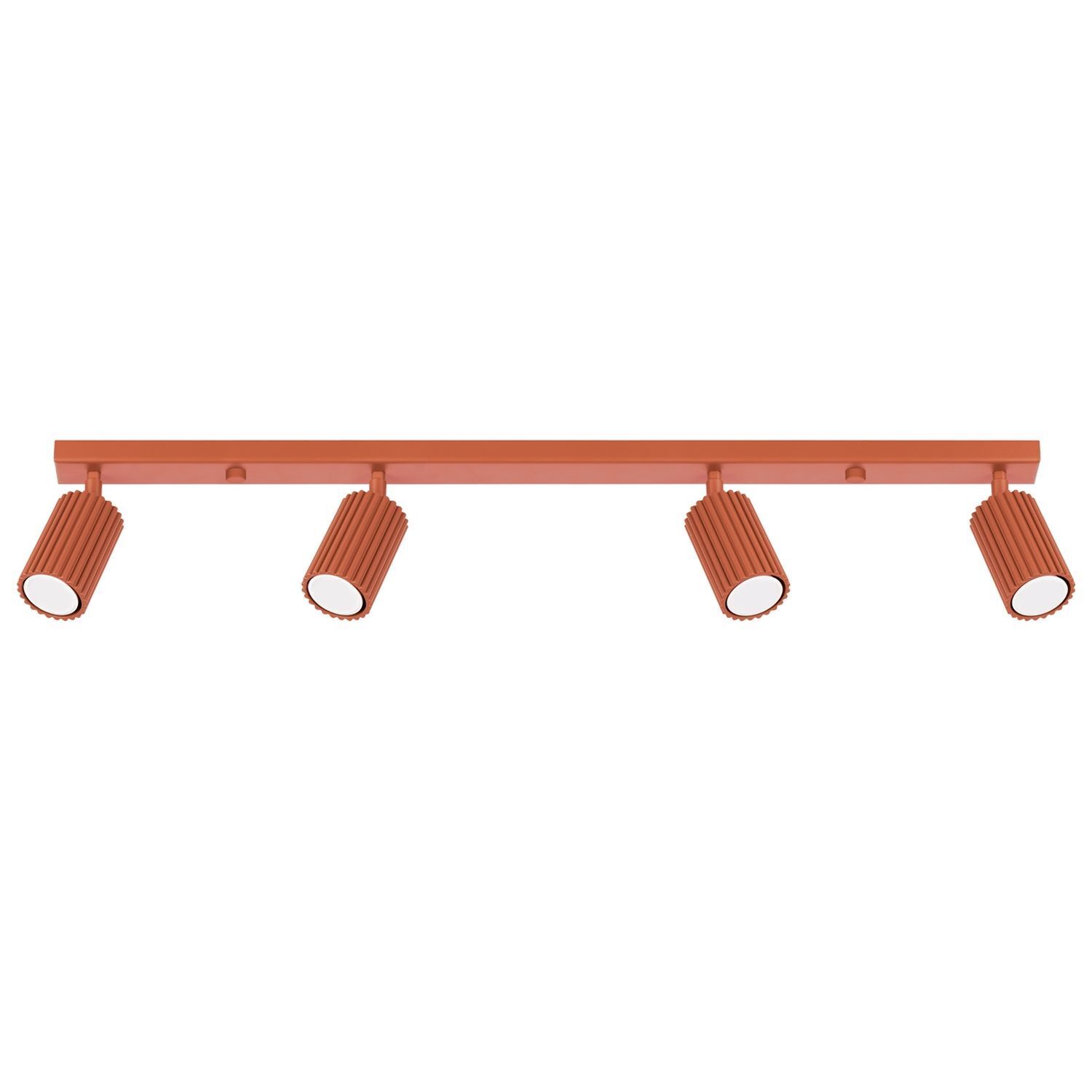 Projecteur de plafond à 4 flammes, longueur 81 cm, orientable GU10 rouge