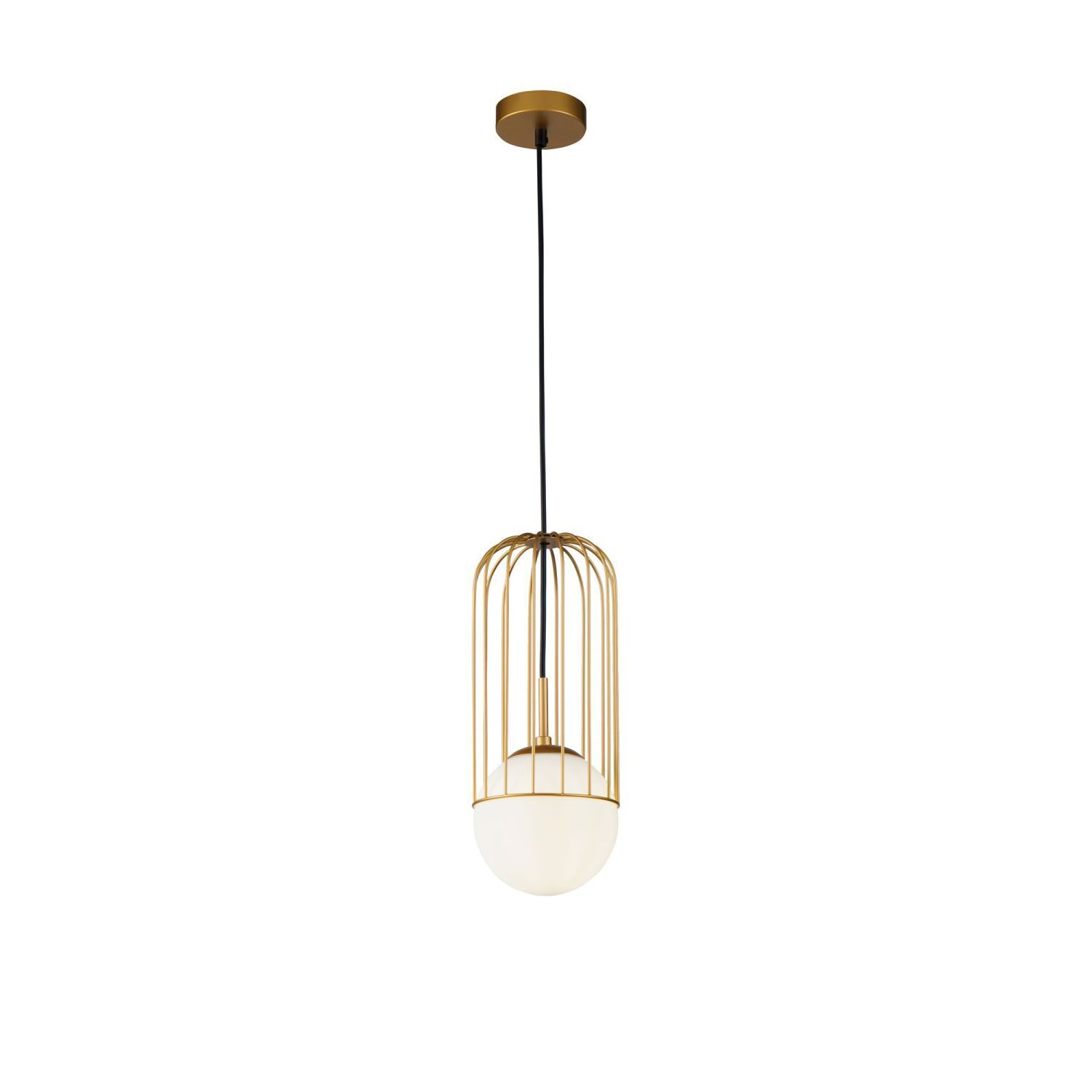 Lampe à suspendre métal verre Ø 15 cm rond H : max. 170 cm