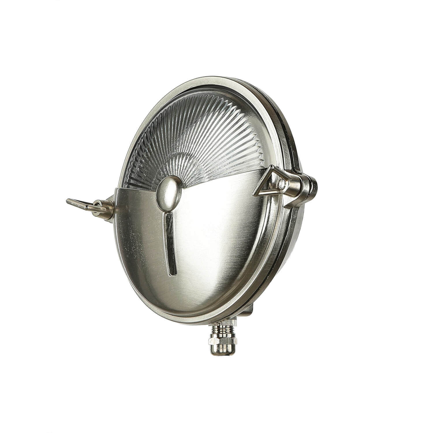 Lampe d'extérieur maritime en laiton Ø18cm IP64 en nickel