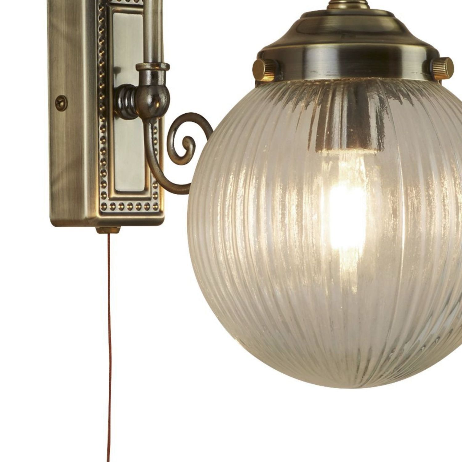 Lampe de miroir avec interrupteur IP44 E14 en laiton antique Leuchte, Lampe, Drinnen, Zimmer, Duscharmatur