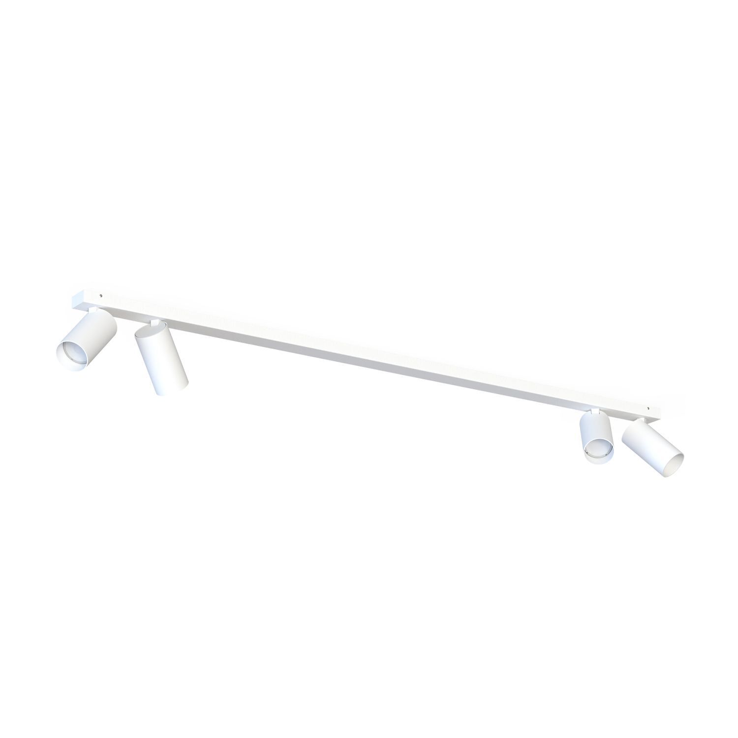 Spot de plafond blanc 4 flammes GU10 orientable 118 cm de long