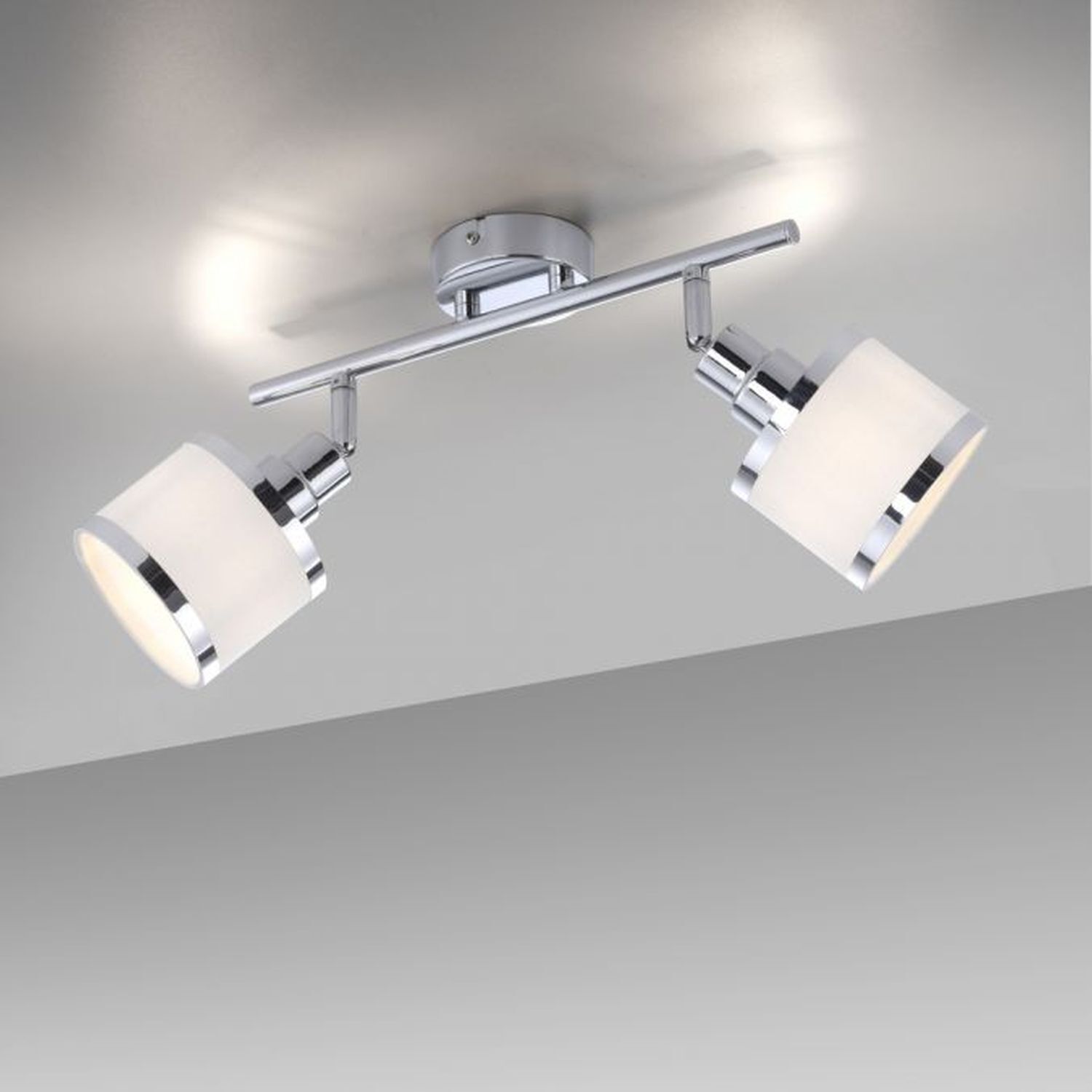 Spot de plafond réglable chrome métal E14 faible éblouissement Deckenleuchte, Beleuchtung, Leuchte, Zimmer, Duscharmatur