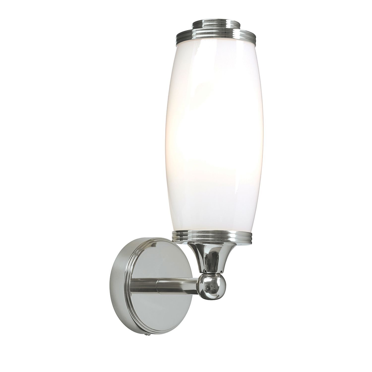 Lampe de salle de bain avec LED en laiton verre IP44 en chrome