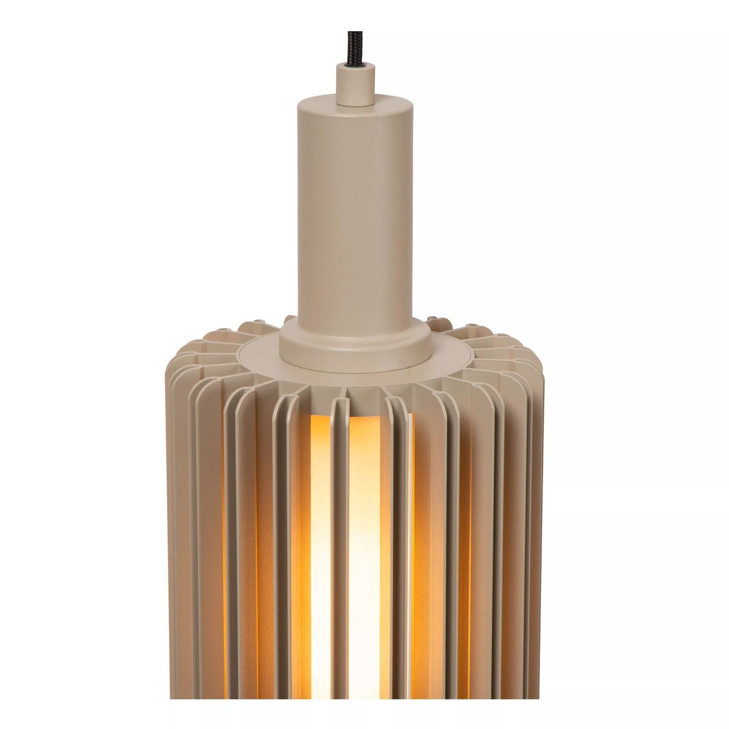 Lange Hängelampe Glas Aluminium Taupe L:164 cm 5-flmg Lampe