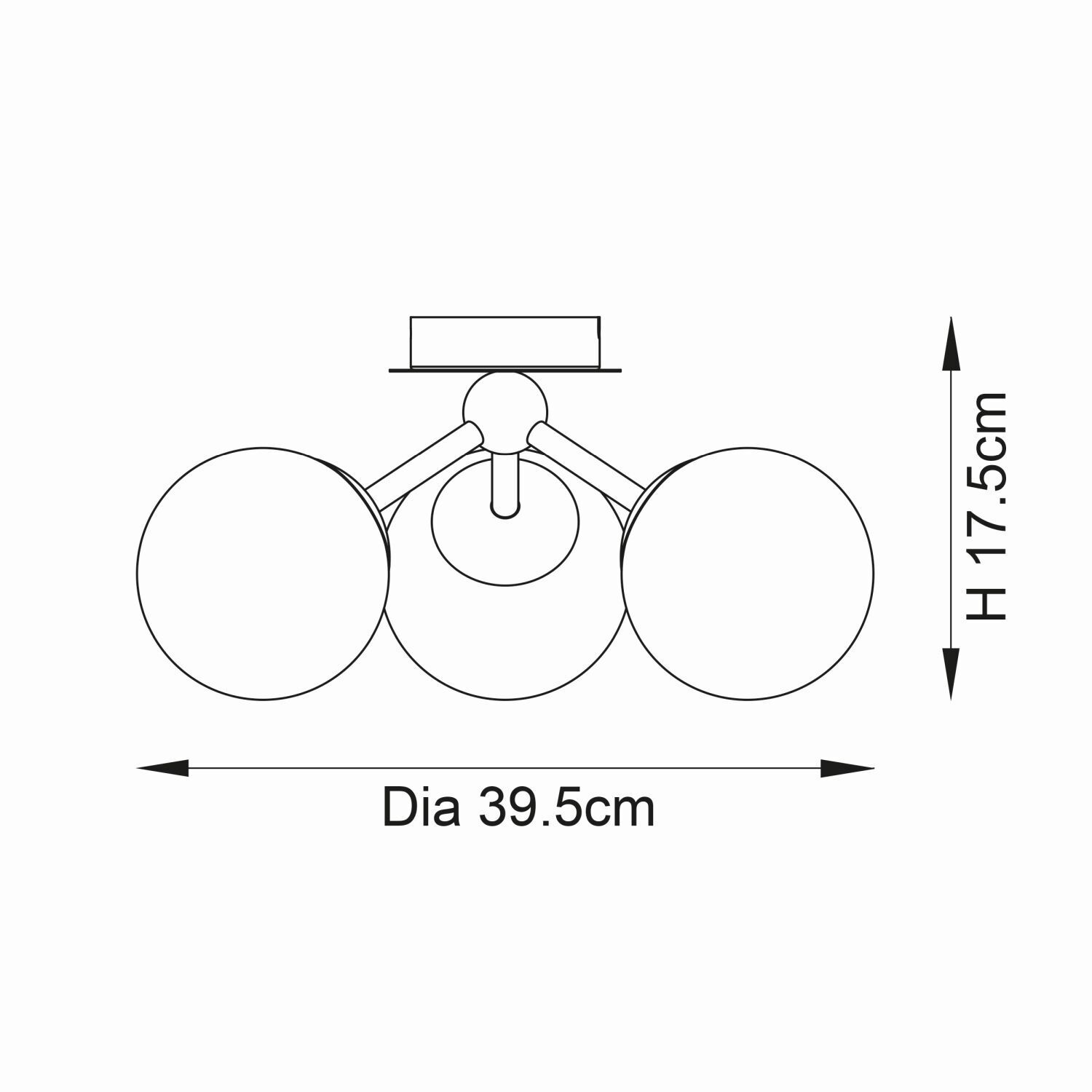 Plafonnier salle de bain verre métal IP44 noir blanc 3x G9 LEVIN