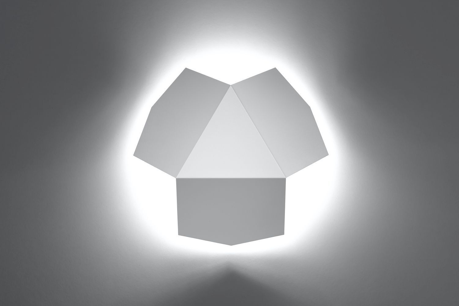 Applique murale en métal blanc effet de lumière décoratif FALERIA