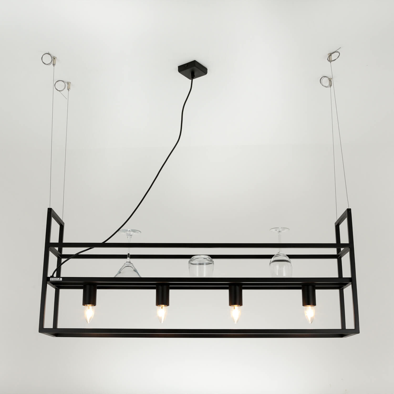 Lampe à suspendre Étagère suspendue L : 102 cm 5x E27 Métal