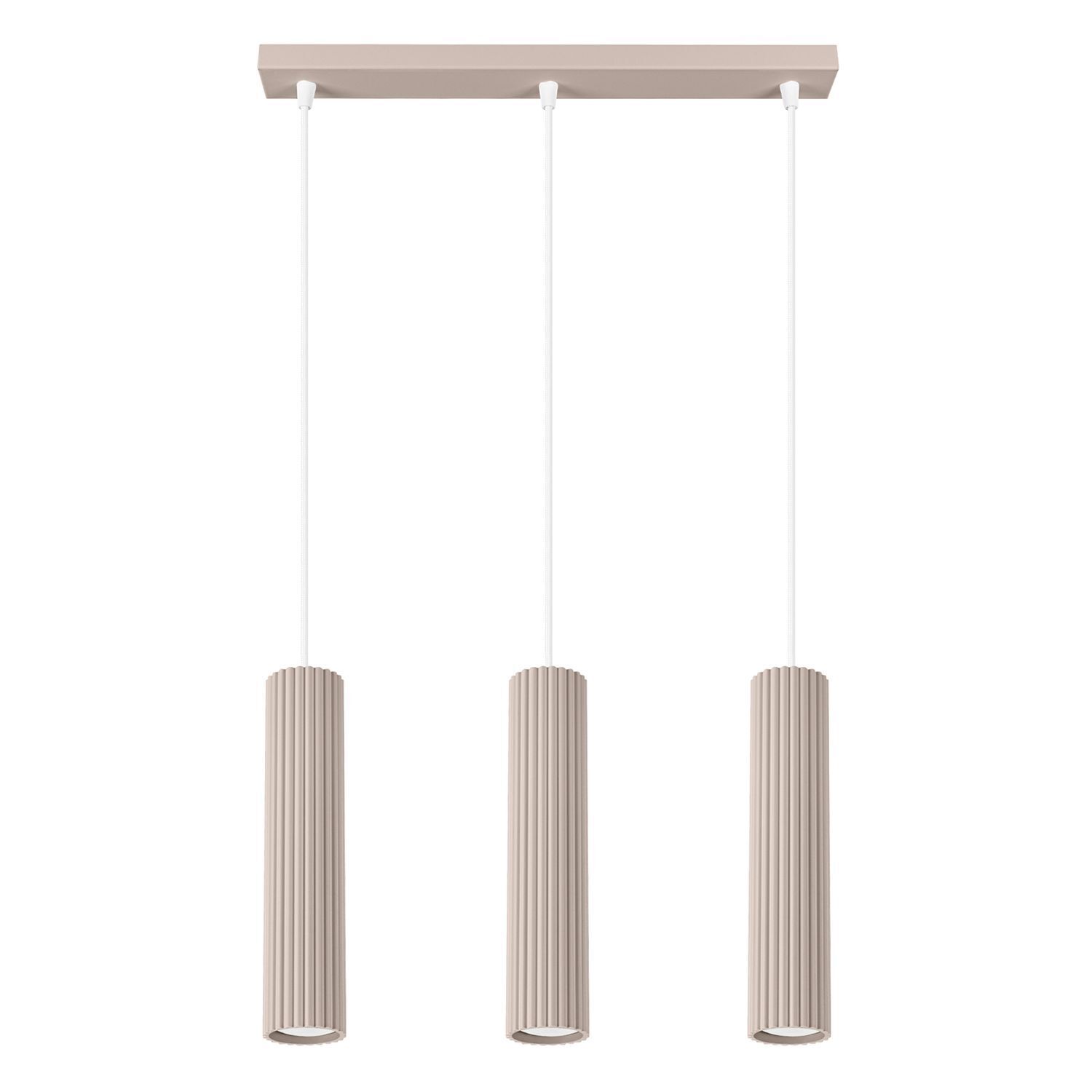Pendelleuchte Aluminium Taupe GU10 45 cm 3-flammig