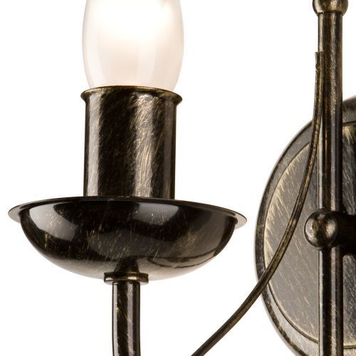 Elégante lampe murale KELSIE Noir Rustique Lampe