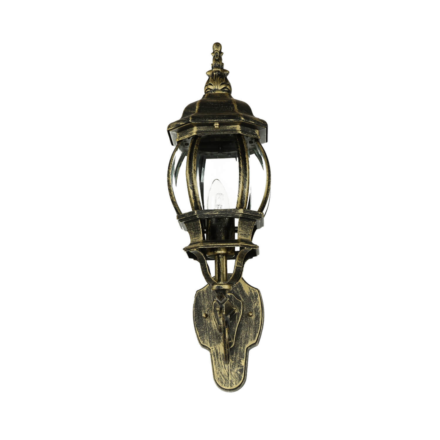 Lampe d'extérieur rustique mur en or antique E27 Lanterne BREST