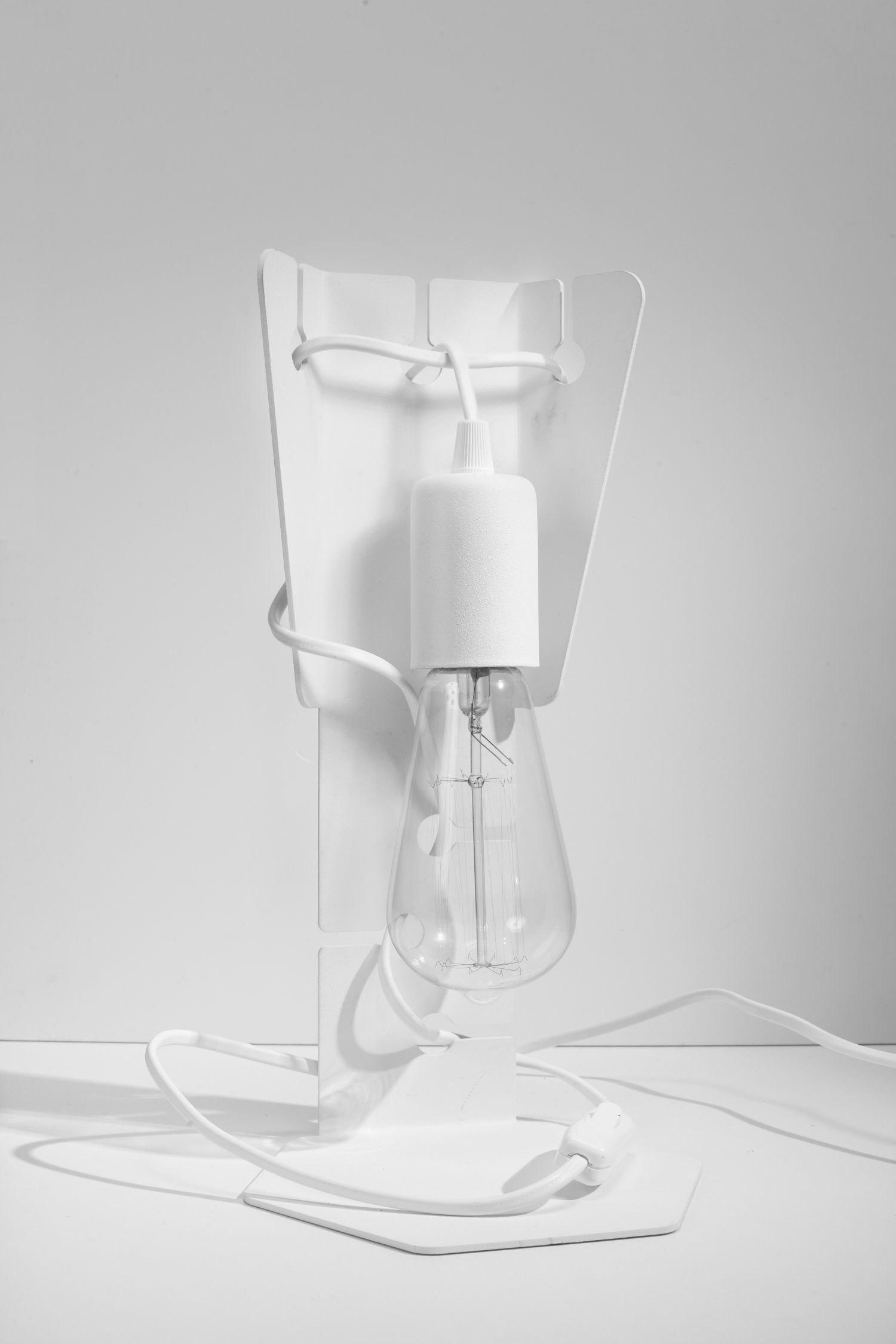 Lampe de table métal blanc 31 cm petit moderne décoratif E27